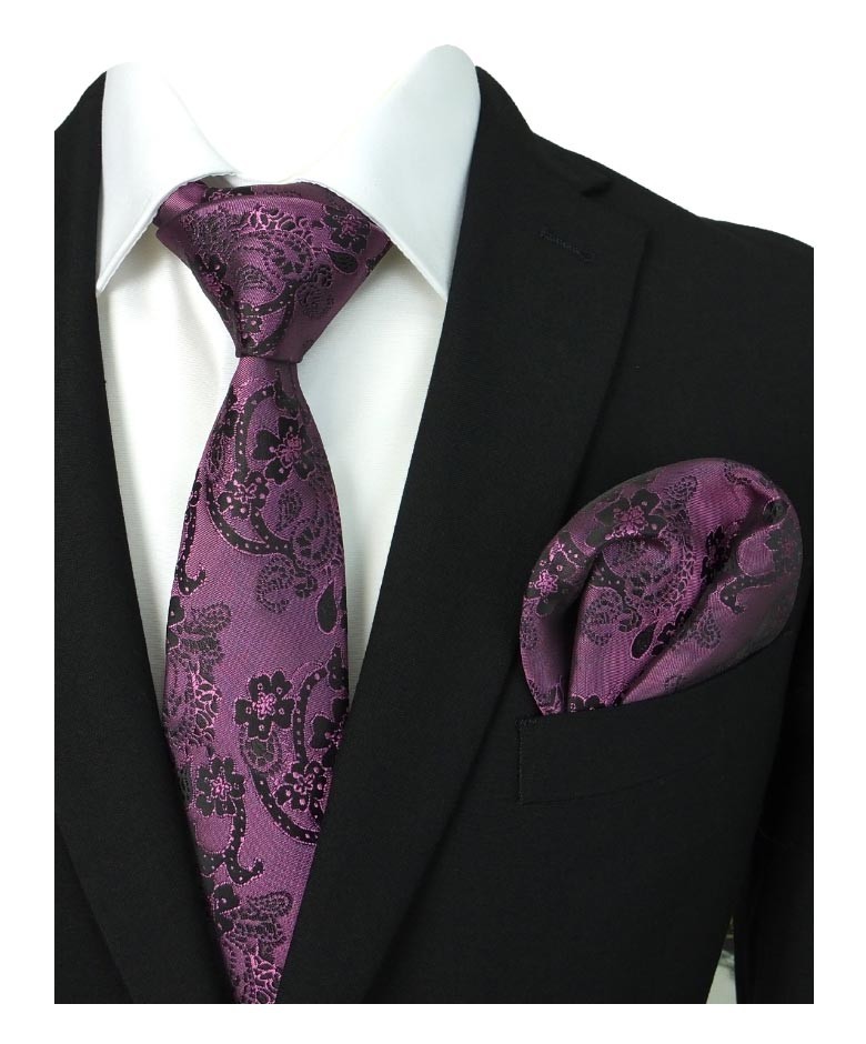 Boys & Men's Paisley Swirls Formal Tie & Hanky Set