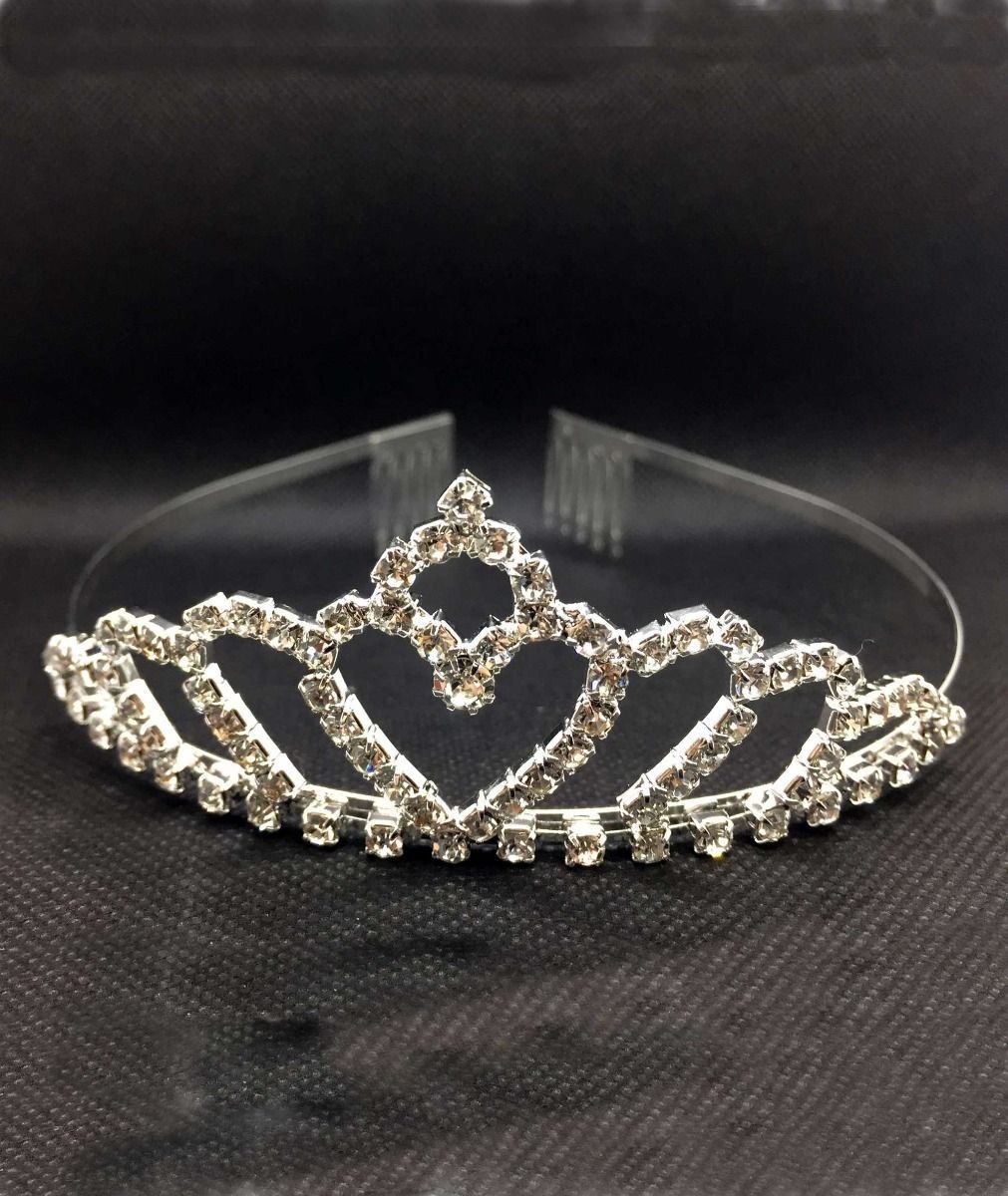 Funkelnde Silberne Kristall Tiara Krone für Mädchen - Enchanted