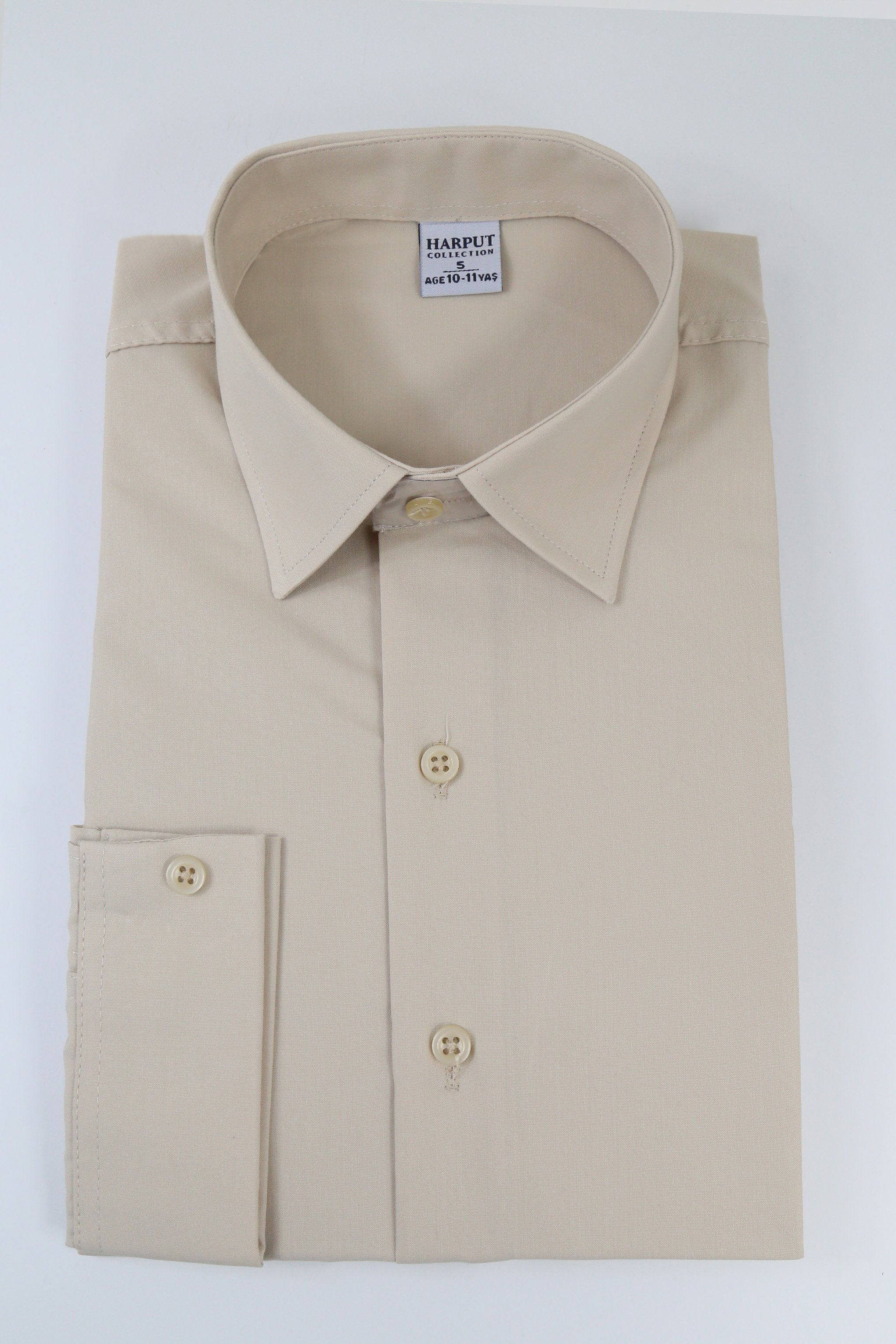 Chemise de Cérémonie à Col Classique pour Garçons - Harput - Beige