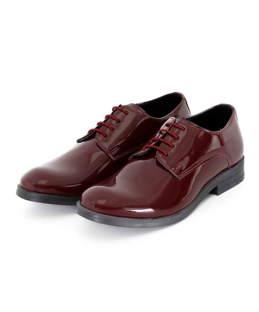 Boys Derby Patent Lace Up Formal Shoes