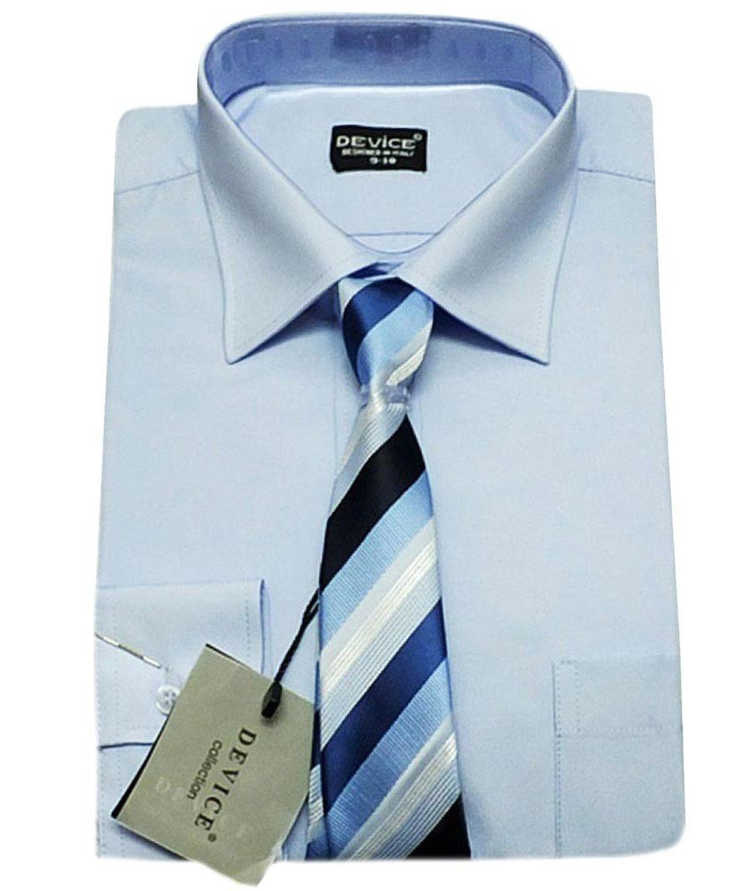Boys Dress Shirt and Tie Set - Baby Blue