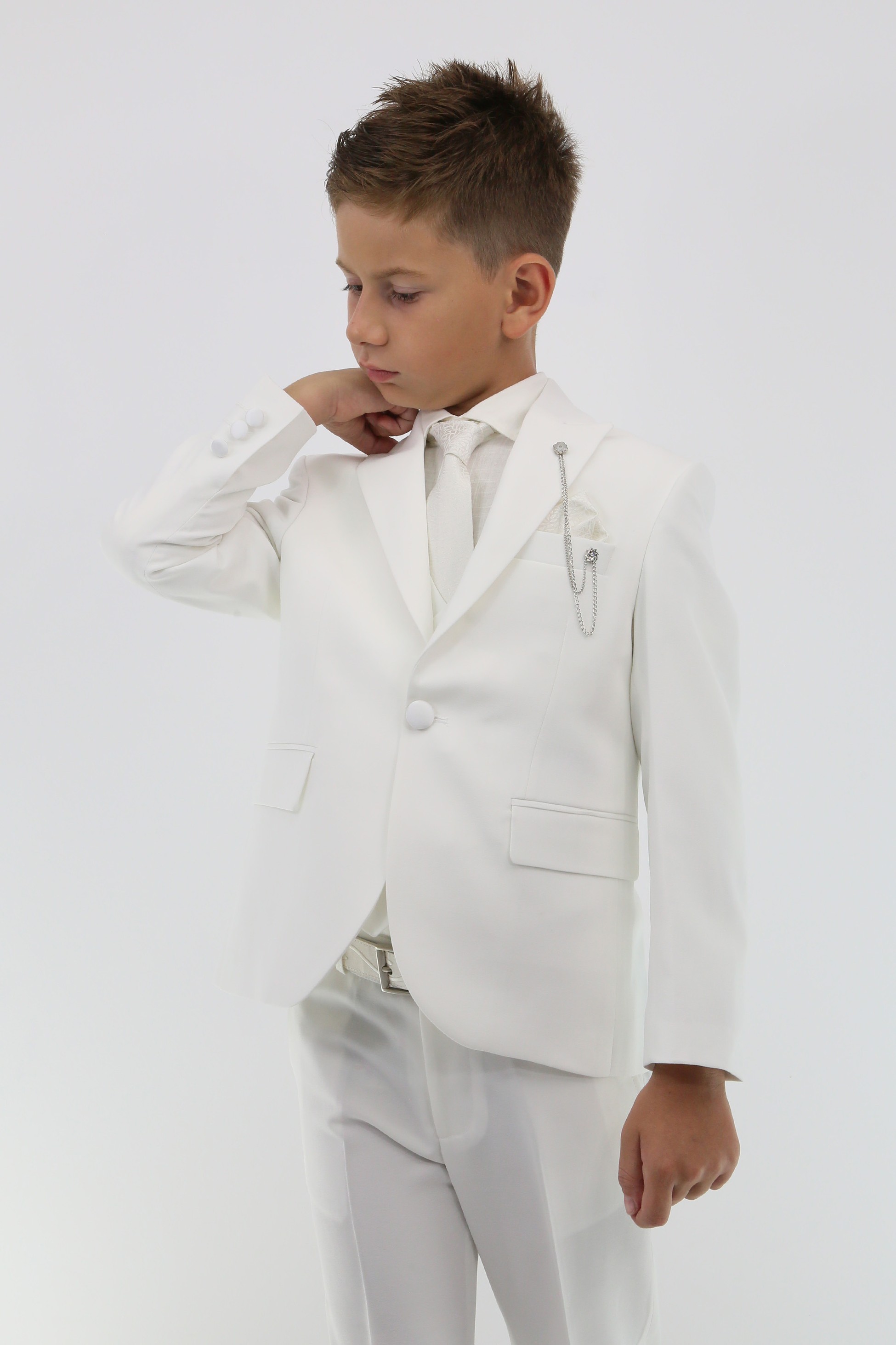 Boys Suit with Double Breasted Vest 7 PC Set