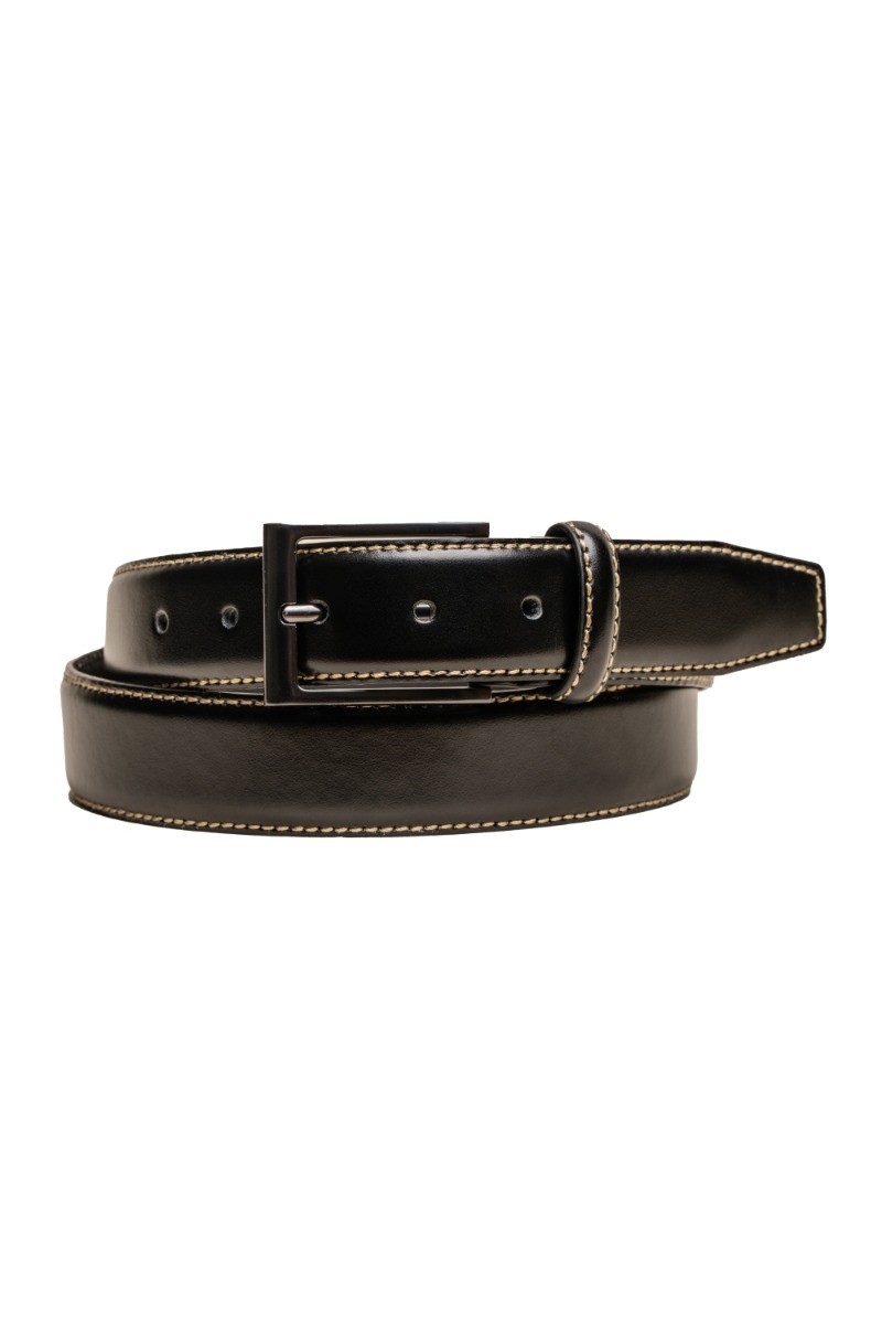 Men's Stitched Leather Belt Accessory