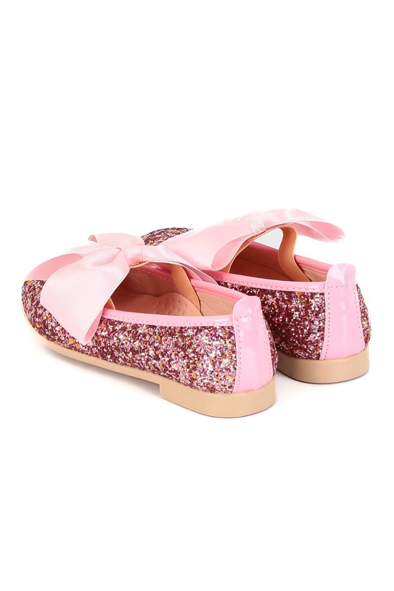 Mädchen Ballerina Flachpumps mit Pailletten - LOLA - Lila