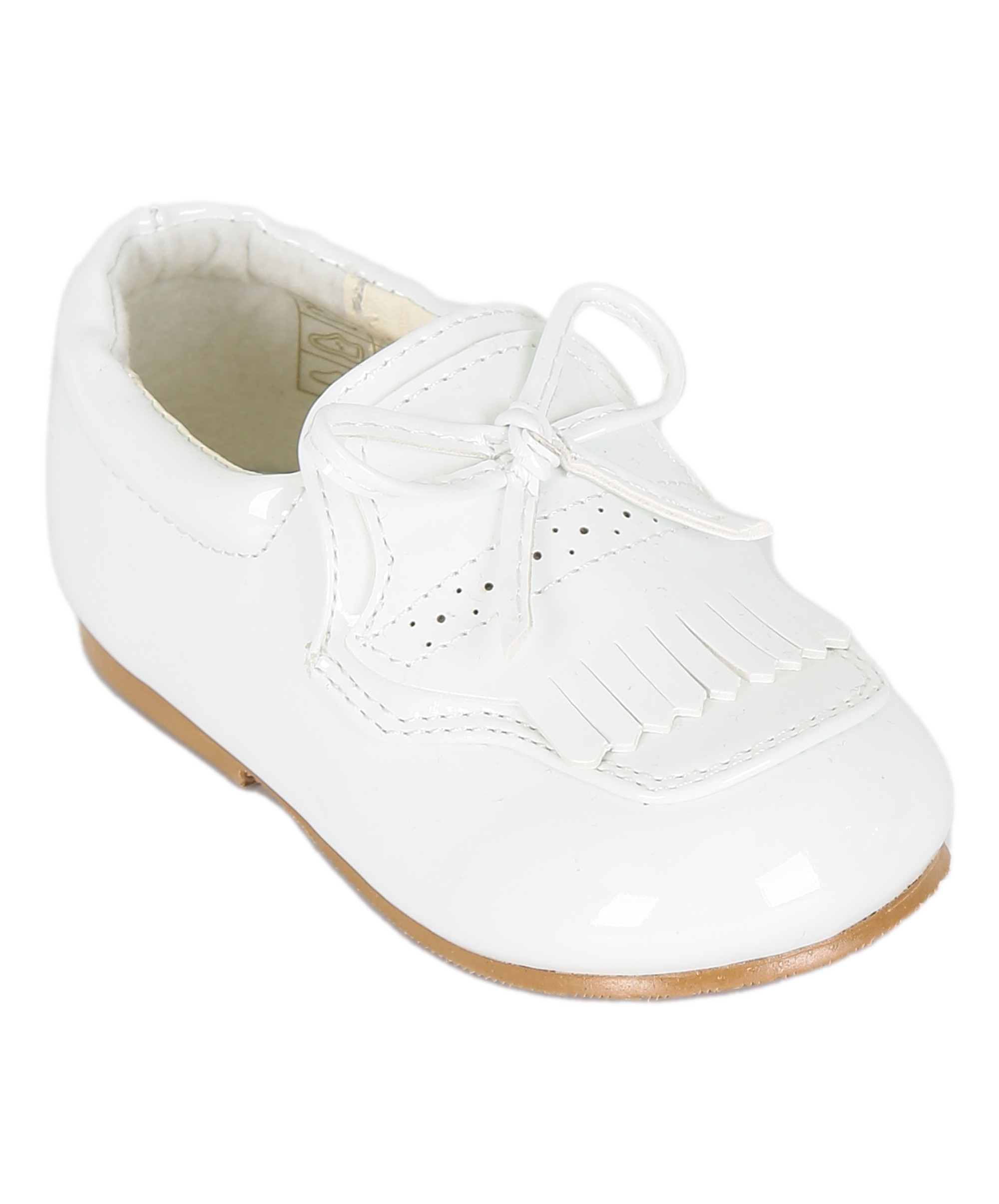 Baby Jungen Vorläufer Lack Loafer - ADAM - Weiß