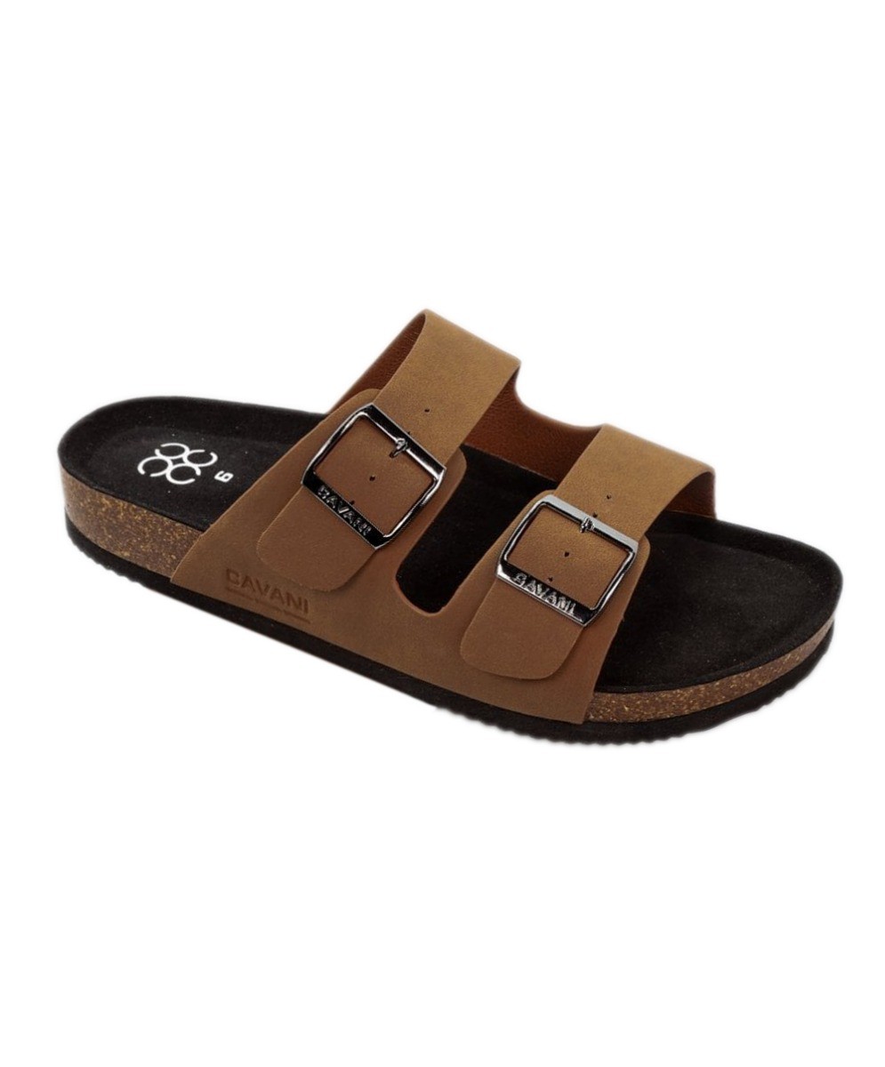 Men's Buckle-Strap Cork Slider Sandals - DAYTONA