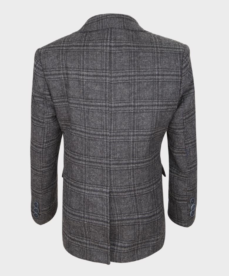 Boys Tailored Fit Tweed Check Suit - HURRICANE