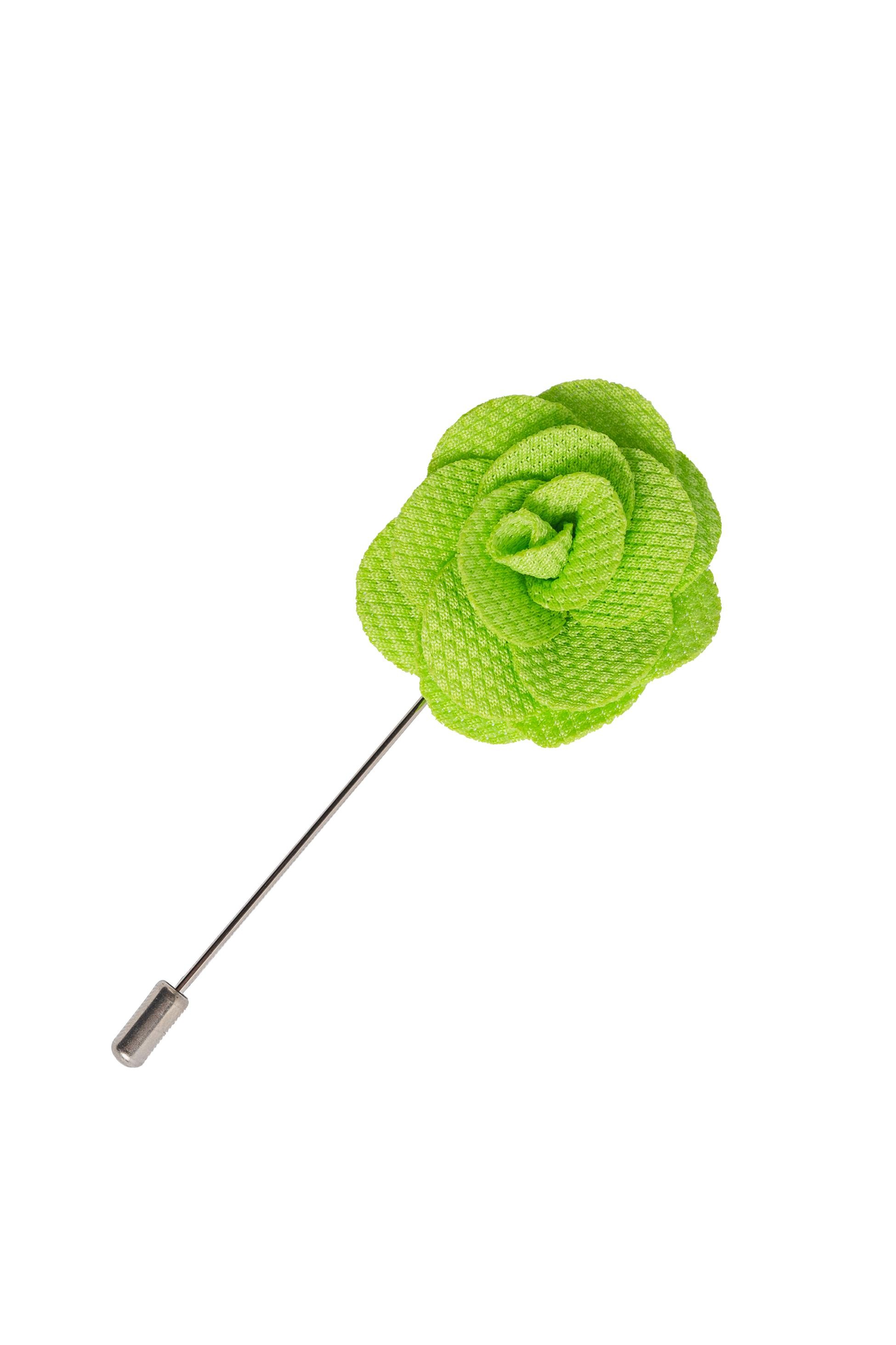 Unisex Flower Suit Blazer Lapel Pin - Green