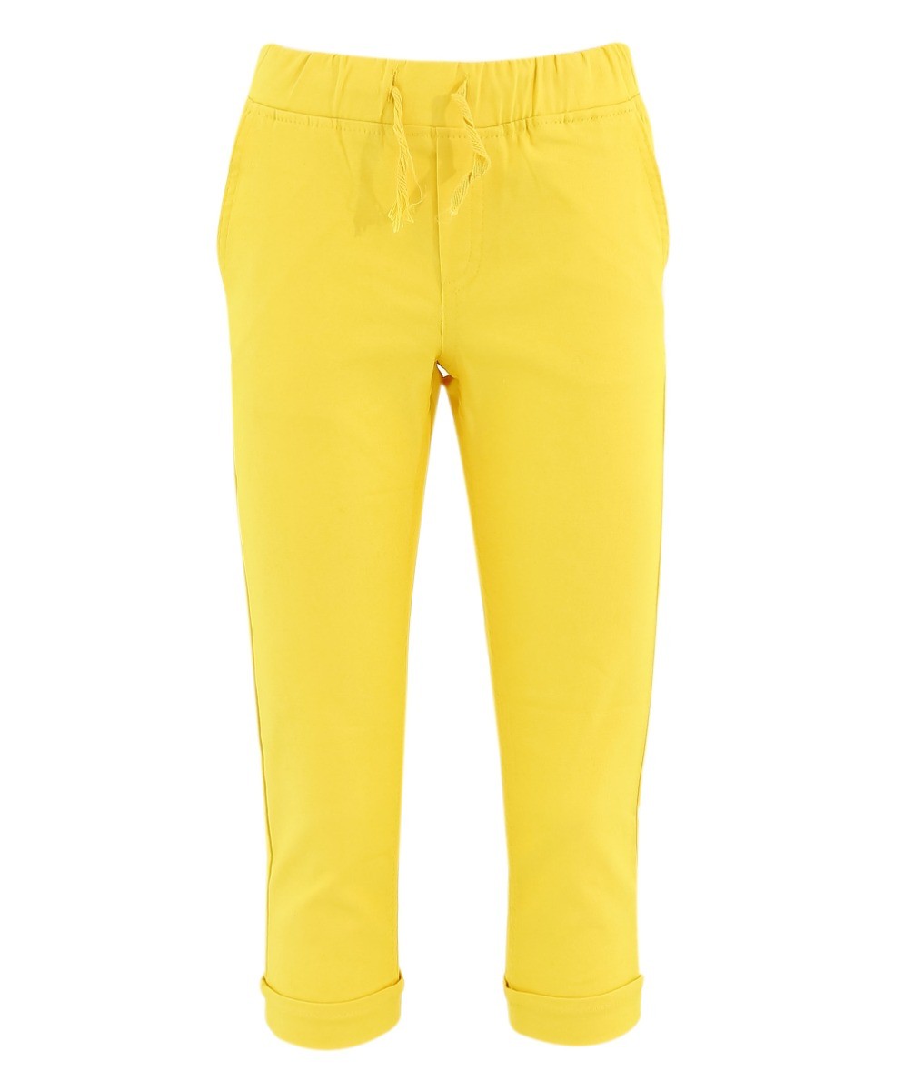 Baby Boys Cotton Stretch Chino Pants - ENZO - Yellow