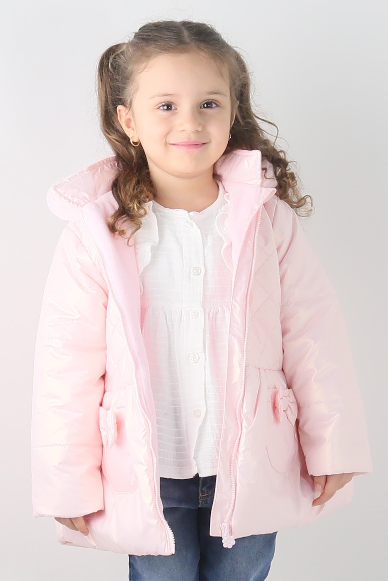 Manteau Matelassé à Capuche pour Bébé & Filles - SASHA - Rose