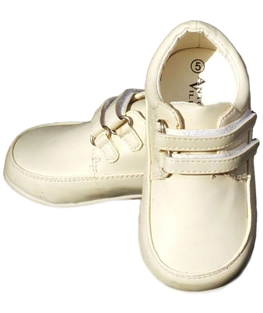 Baby Boys Double Velcro Shoes - Cream