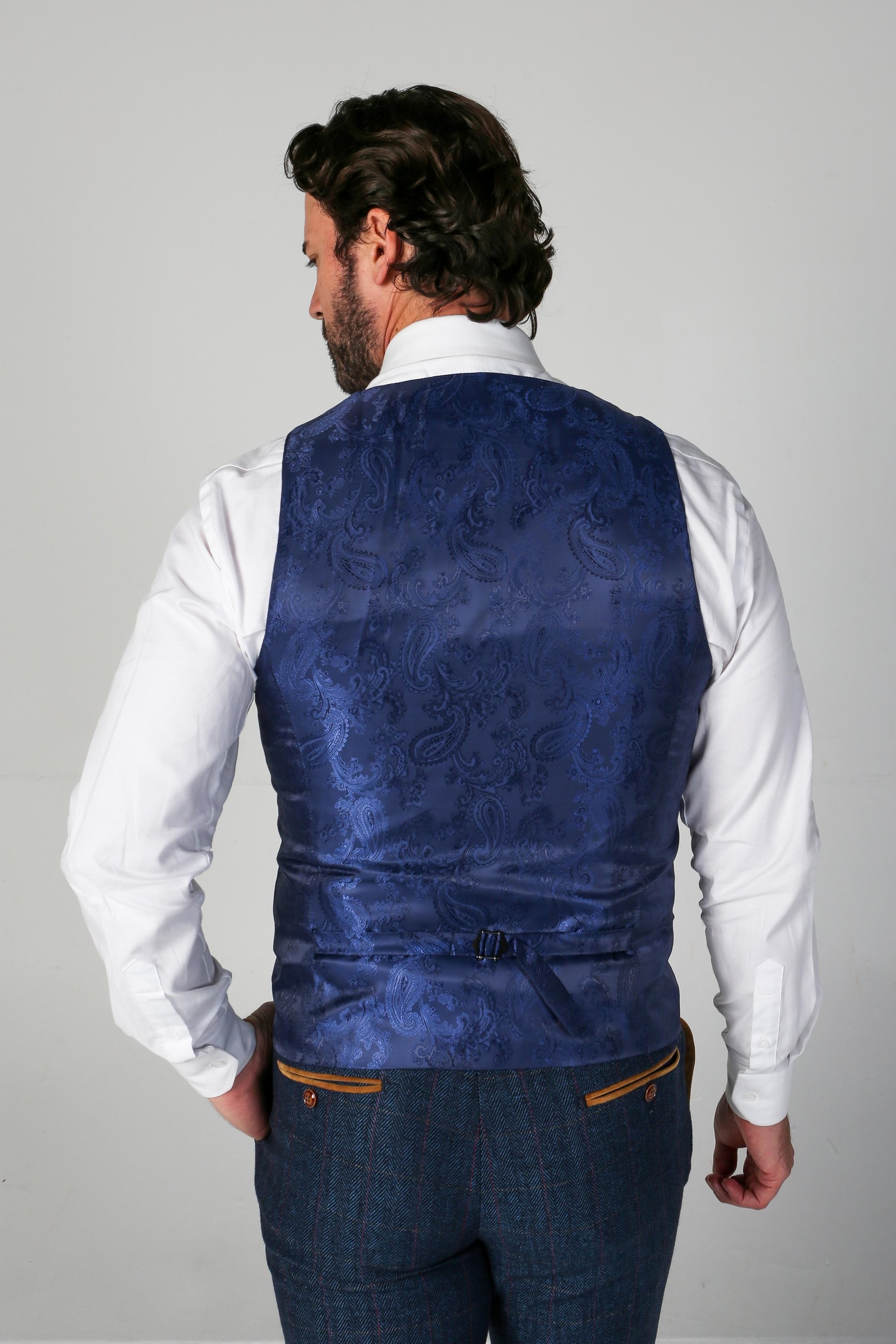 Herren Tweed Fischgrätenmuster Maßgeschneiderter Anzug - SCOTT