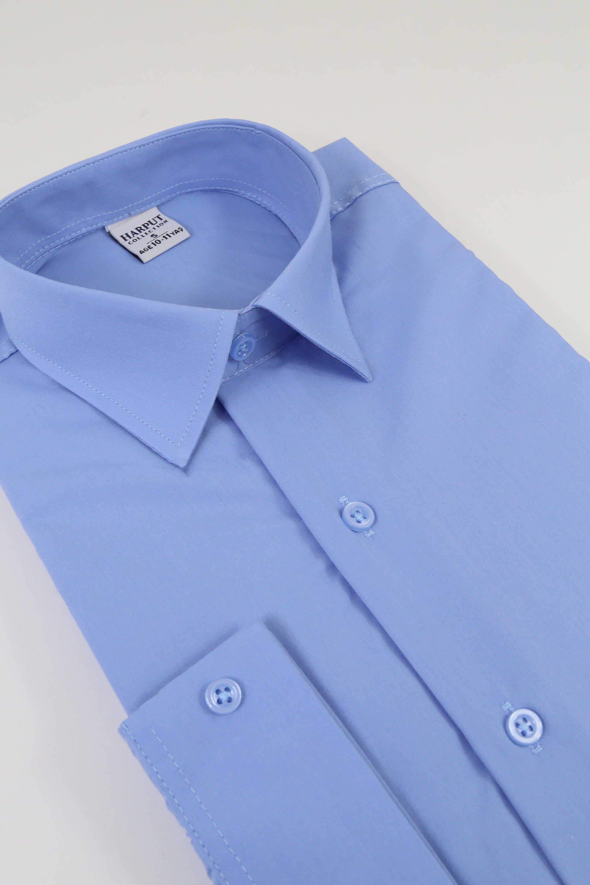 Boys Classic Collar Dress Shirt - Harput - Blau