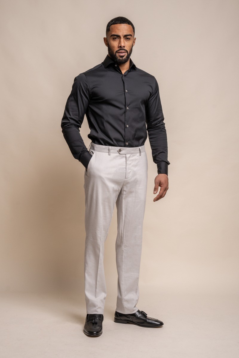 Men's Slim Fit Linen Formal Pants - ALVARI