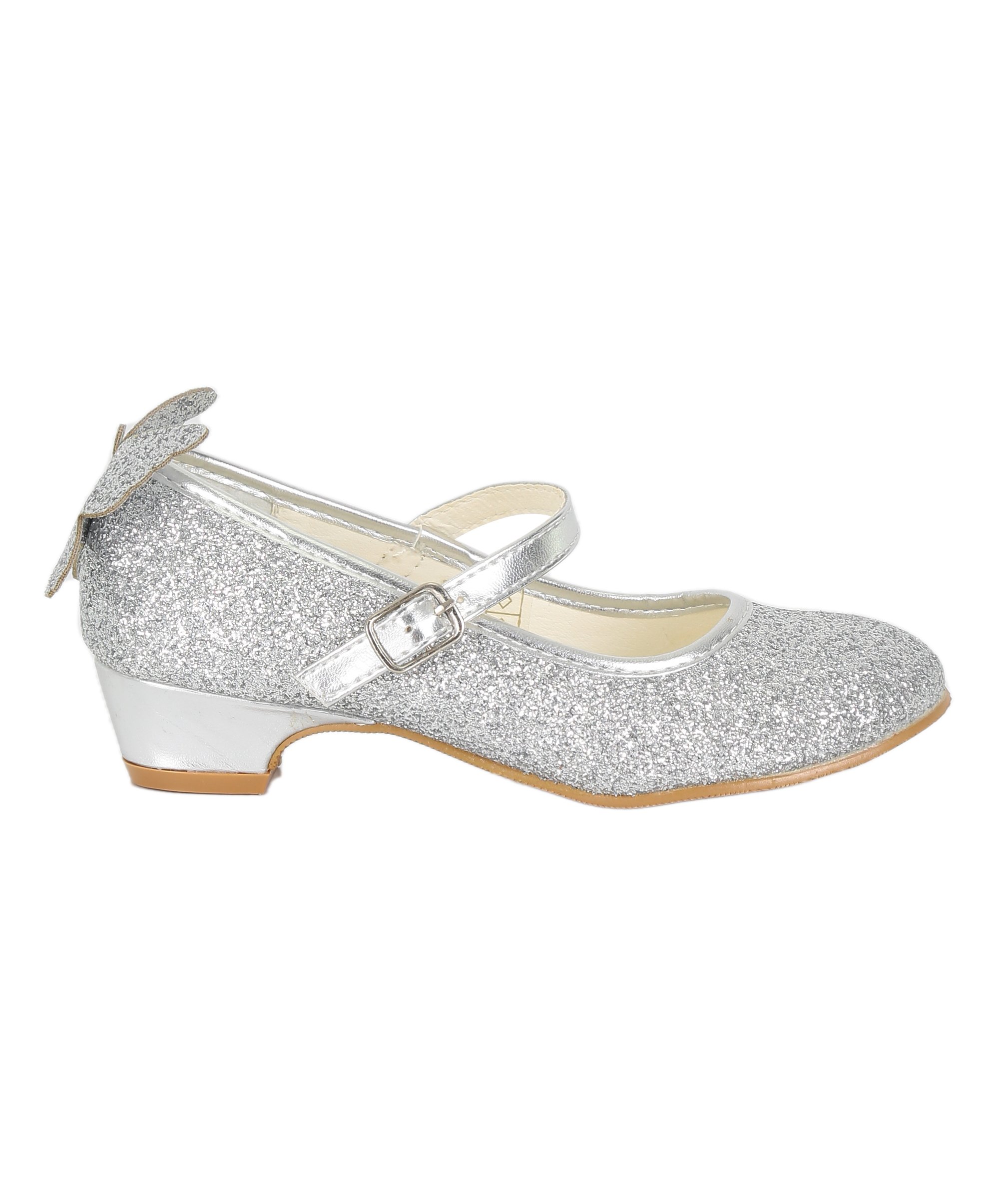 Girls' Sparkly Medium Heel Mary Jane Ankle Strap Shoes - ANNA