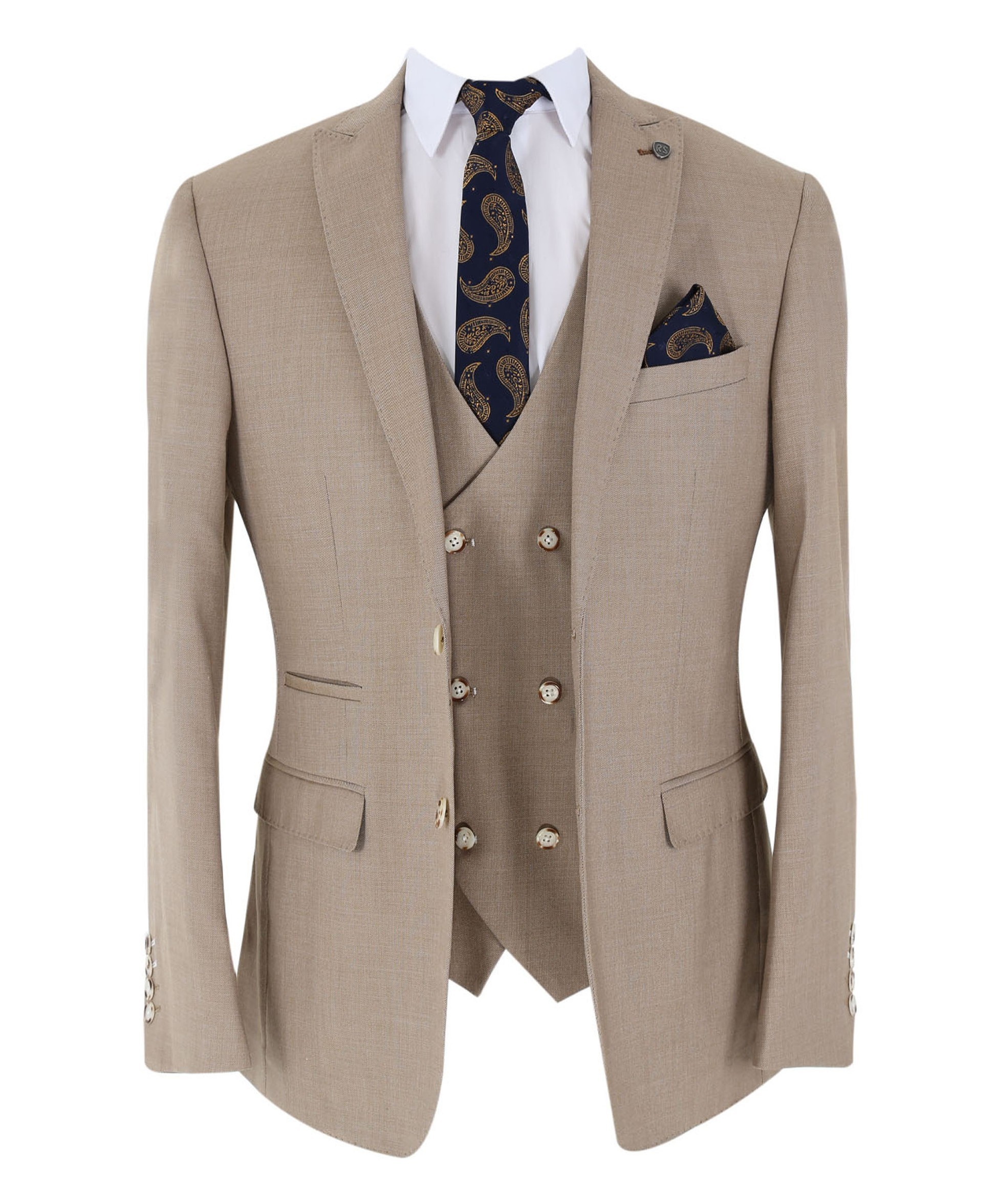 Men's Tailored Fit  3 Piece Suit Classic Special Occasion - JAMES