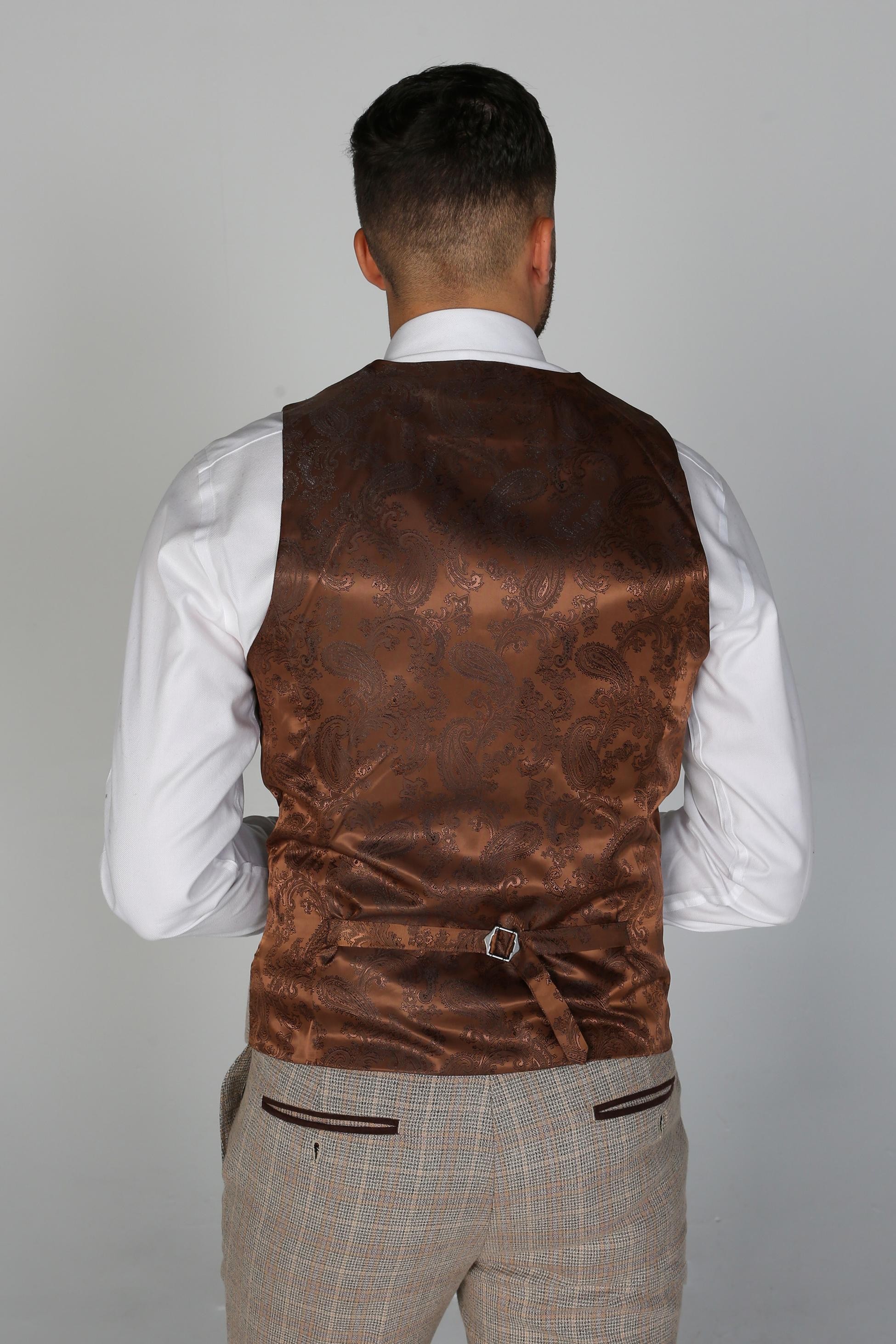 Gilet en Tweed à Motif Pied-de-Poule pour Homme - HOLLAND