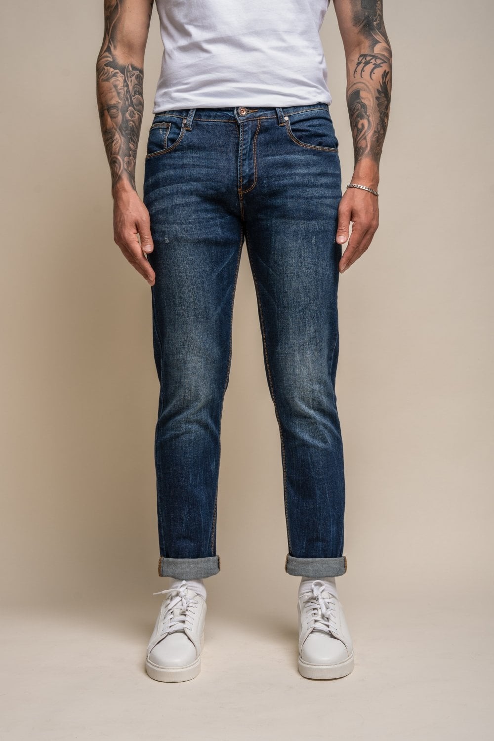 Men's Casual Slim Fit Denim Stretch Jeans