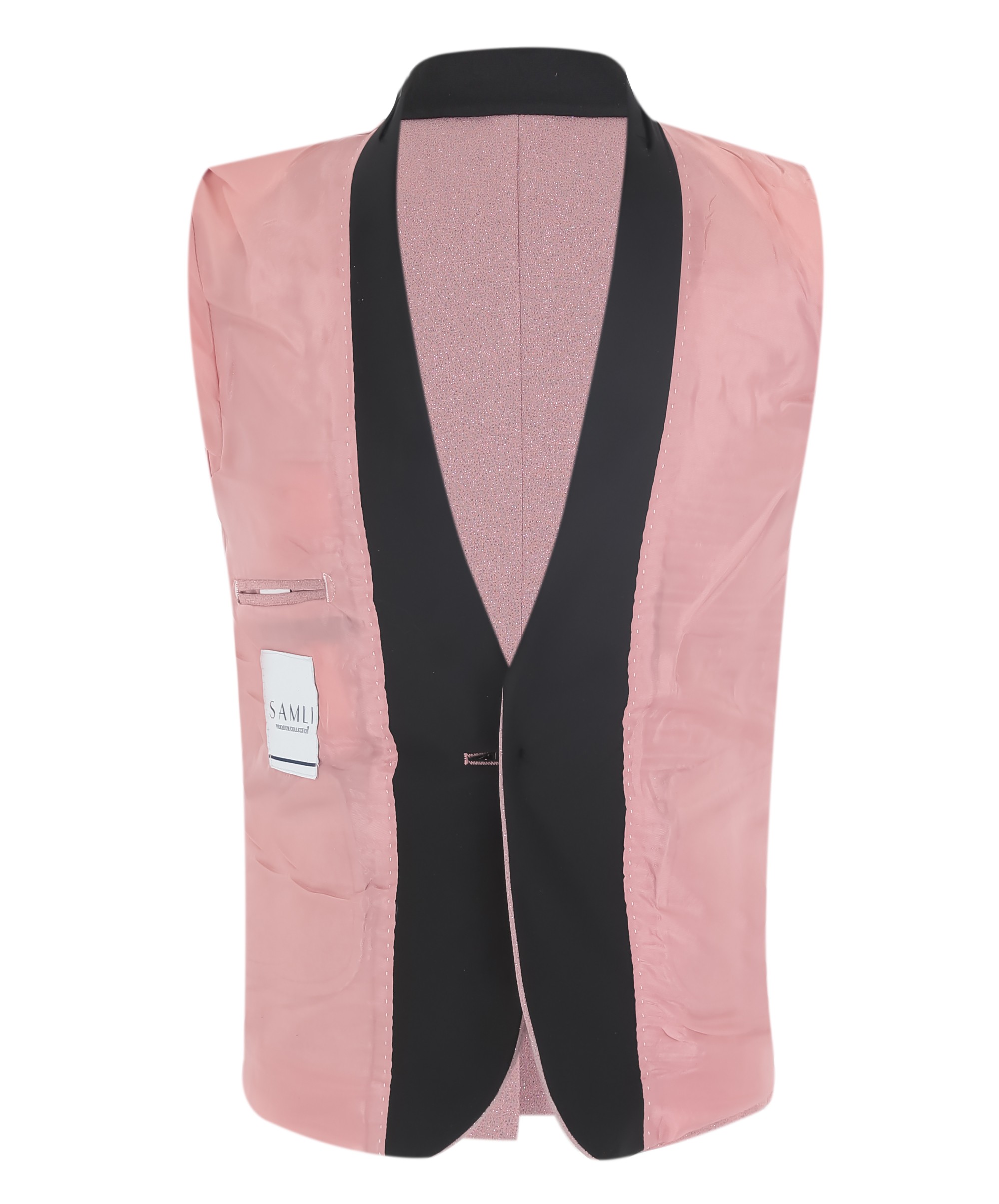 Slim Fit Glitzer-Smoking-Hochzeitsanzug für Jungen, 5-teiliges Komplettset - Erröten rosa