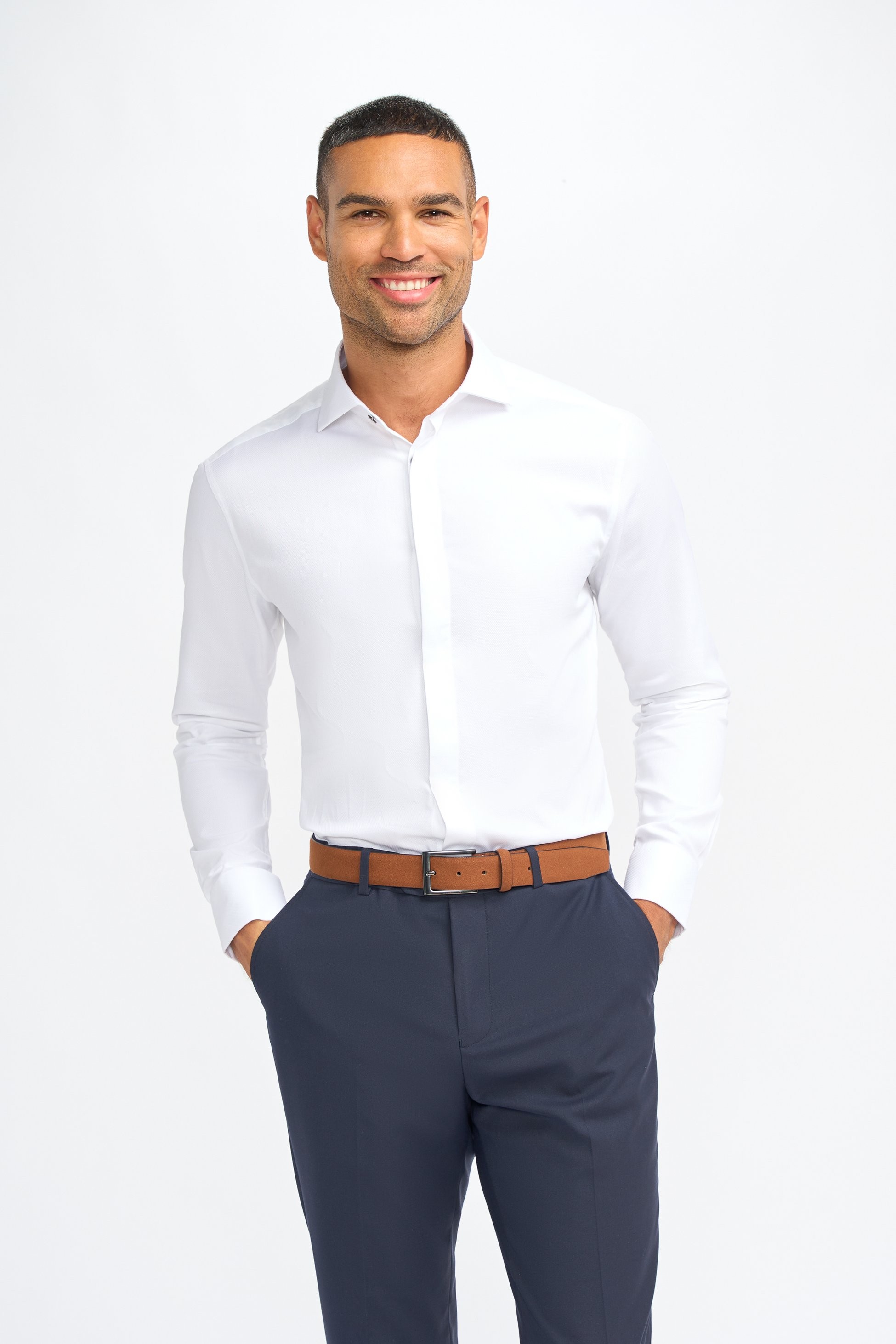 Chemise Habillée Formelle à Col Classique en Coton pour Homme - Seneca