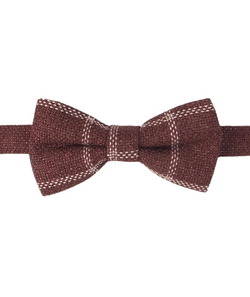 Boys Check Tweed Bow Tie Set