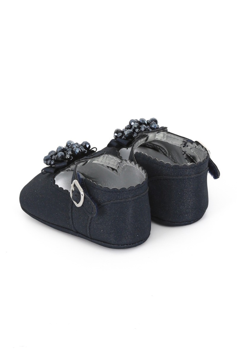 Babymädchen Pre-Walker Schuhe mit Perlenverzierung - Navy blau