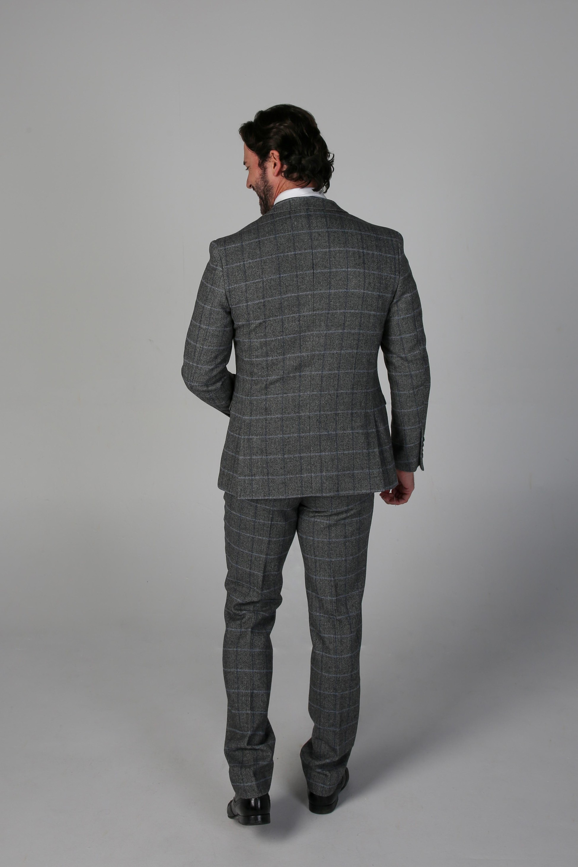 Men's Tweed Retro Windowpane Formal Pants - HARRIS