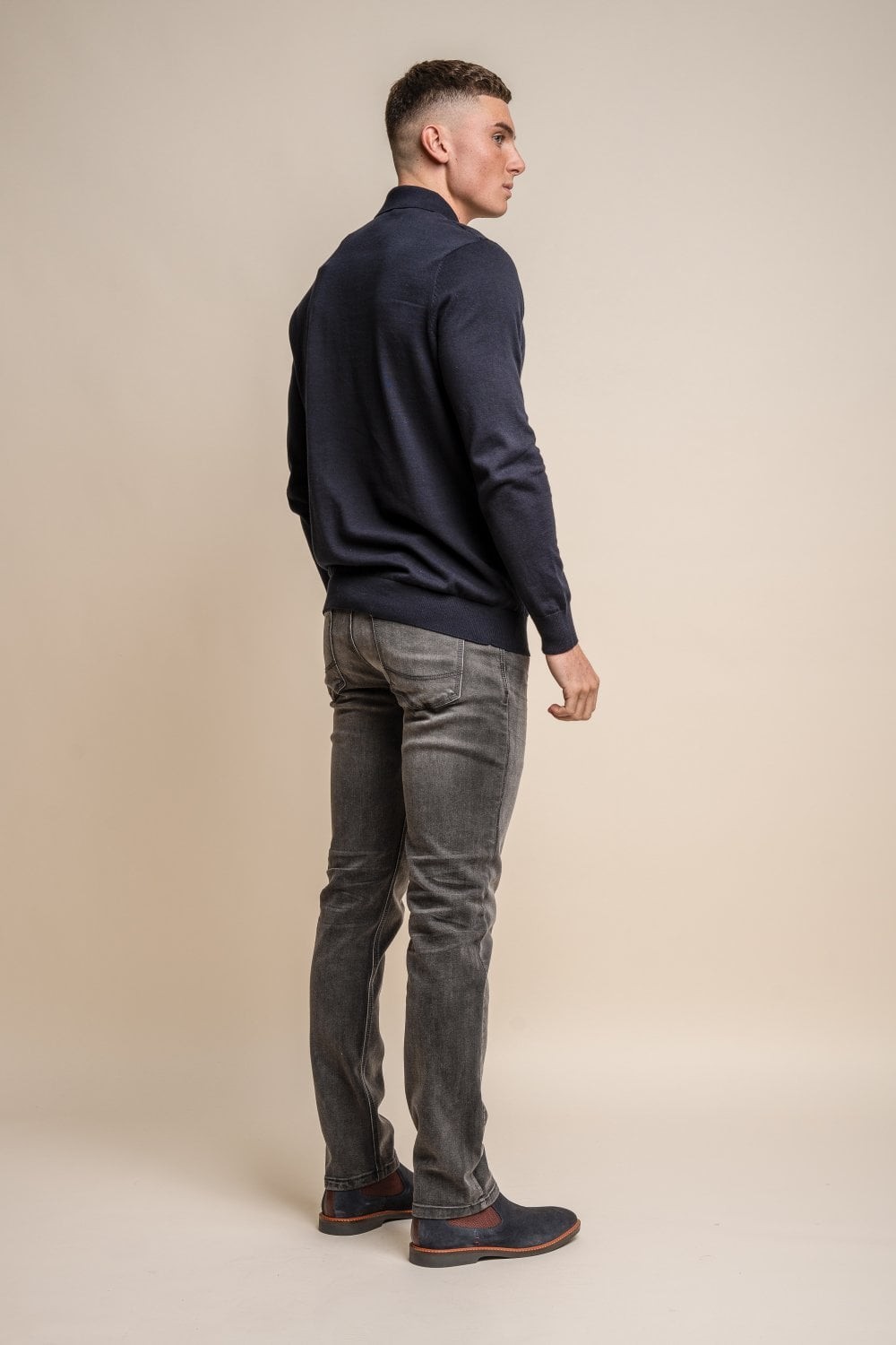 Lässige Slim-Fit-Denim-Stretch-Jeans für Herren
