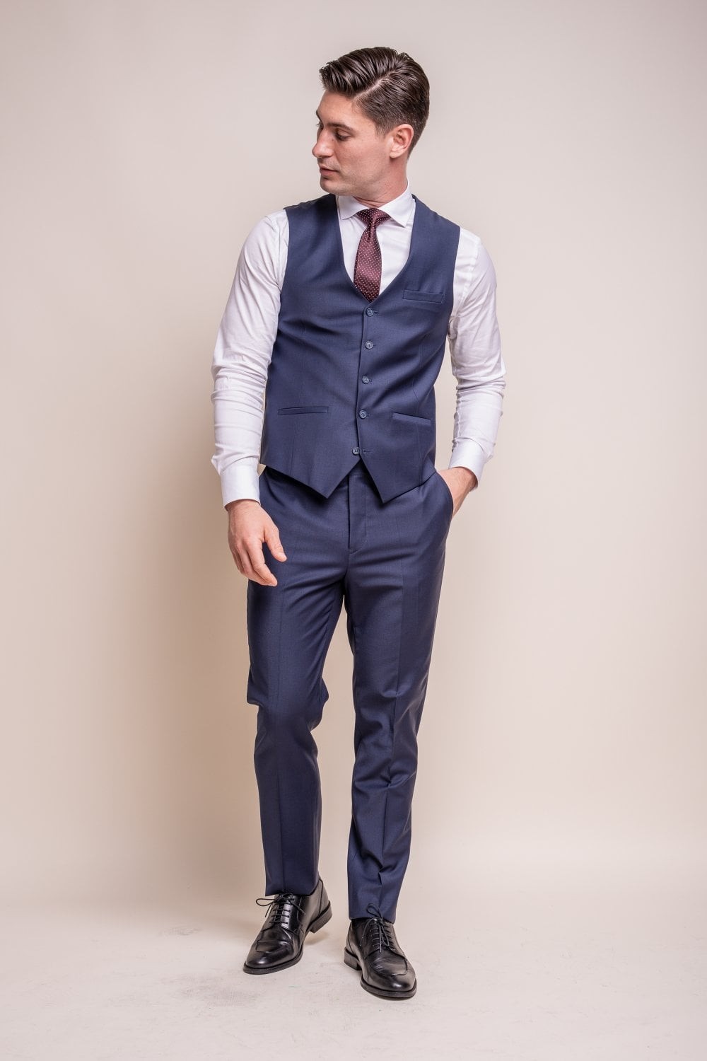 Men's Wool Blend Slim Fit Vest- BOND