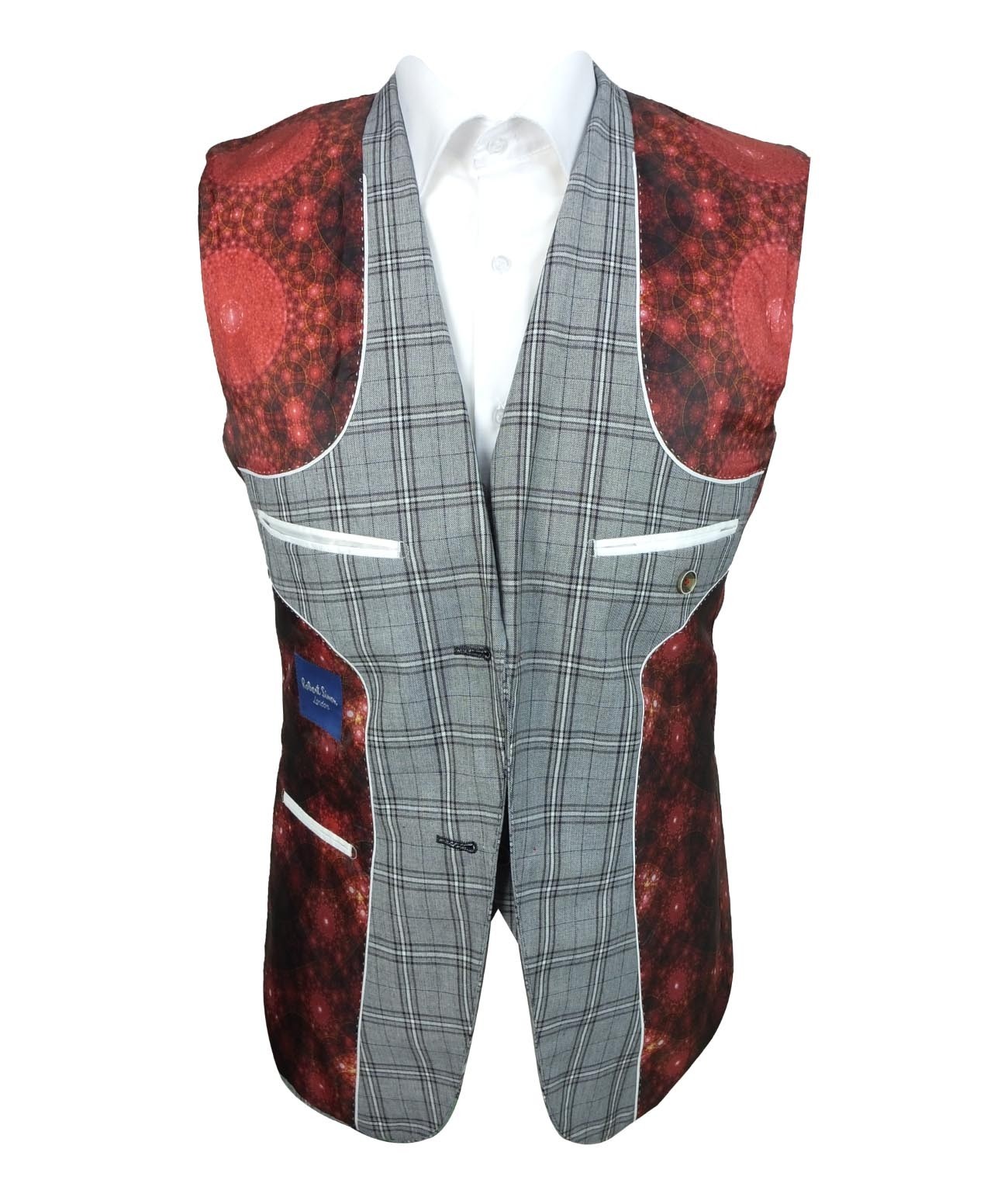 Men's Slim Fit Check 3PC Suit - MARCELLO