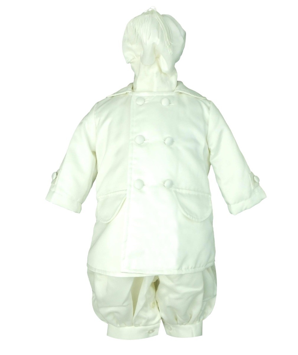 Baby Boys Jumpsuit Christening Baptism Outfit - Ivory