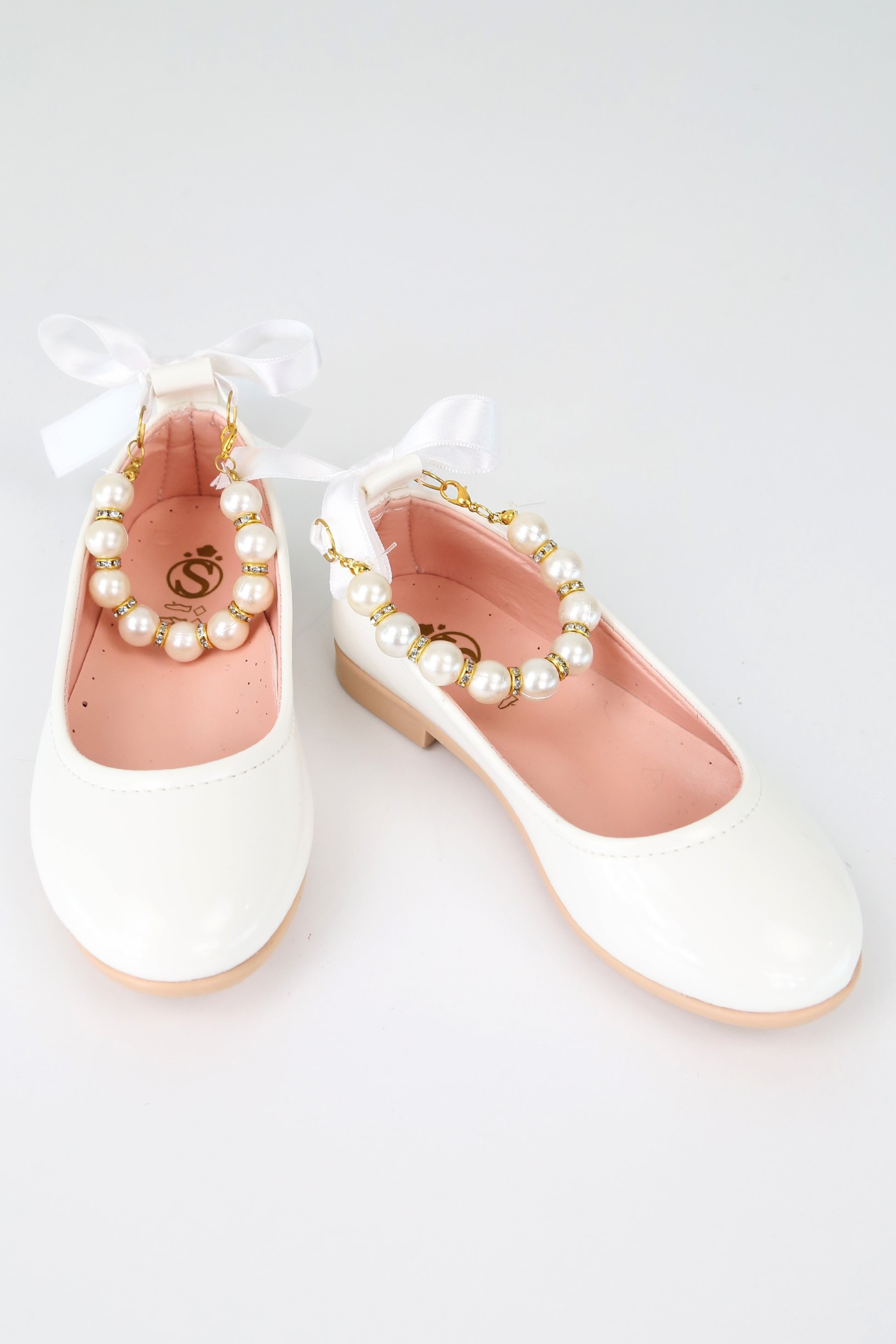 Ballerines pour Filles avec Perles & Ruban à Enfiler - TEAN