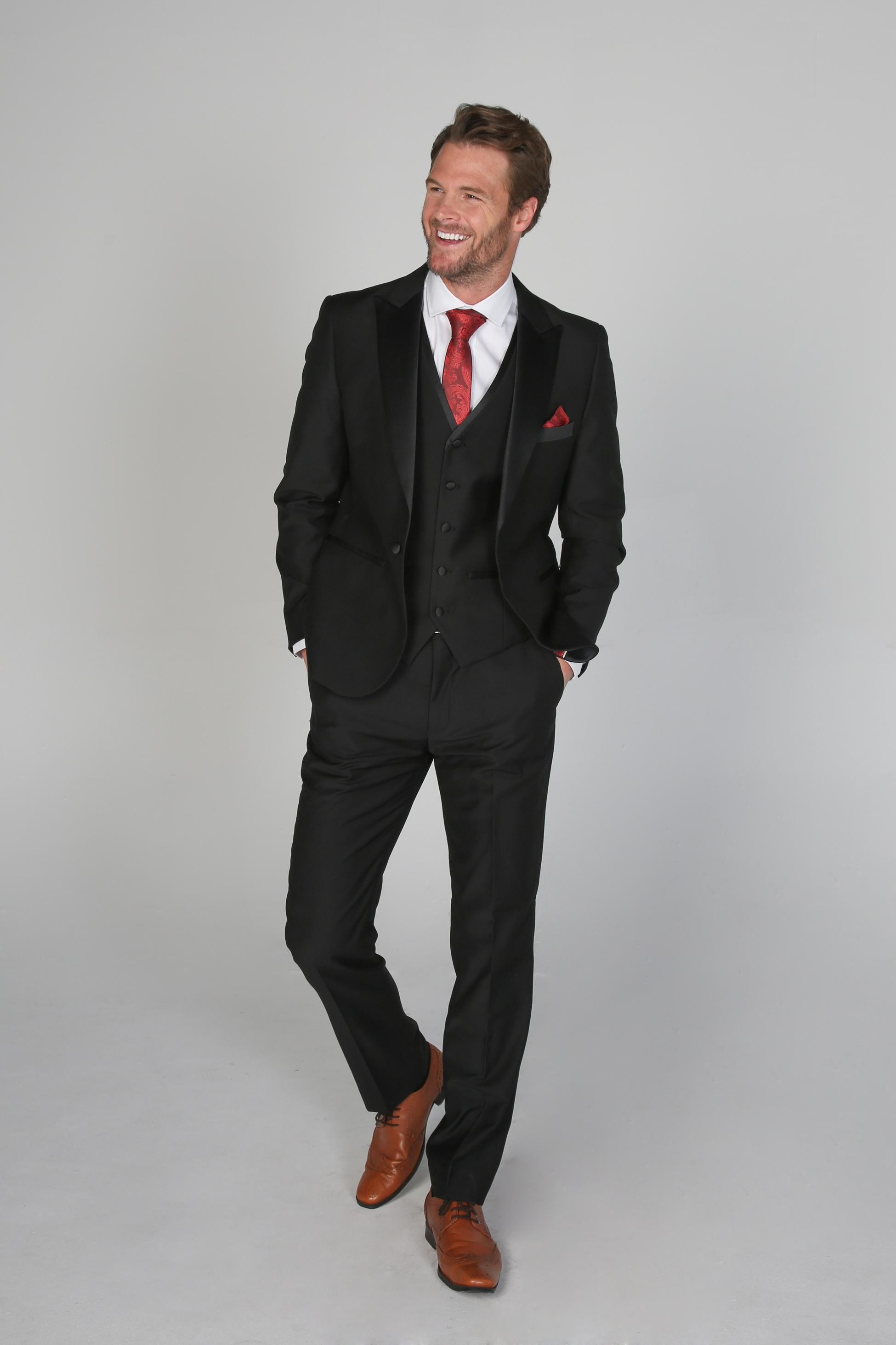 Men's Tuxedo Suit Pants- HARRY Black