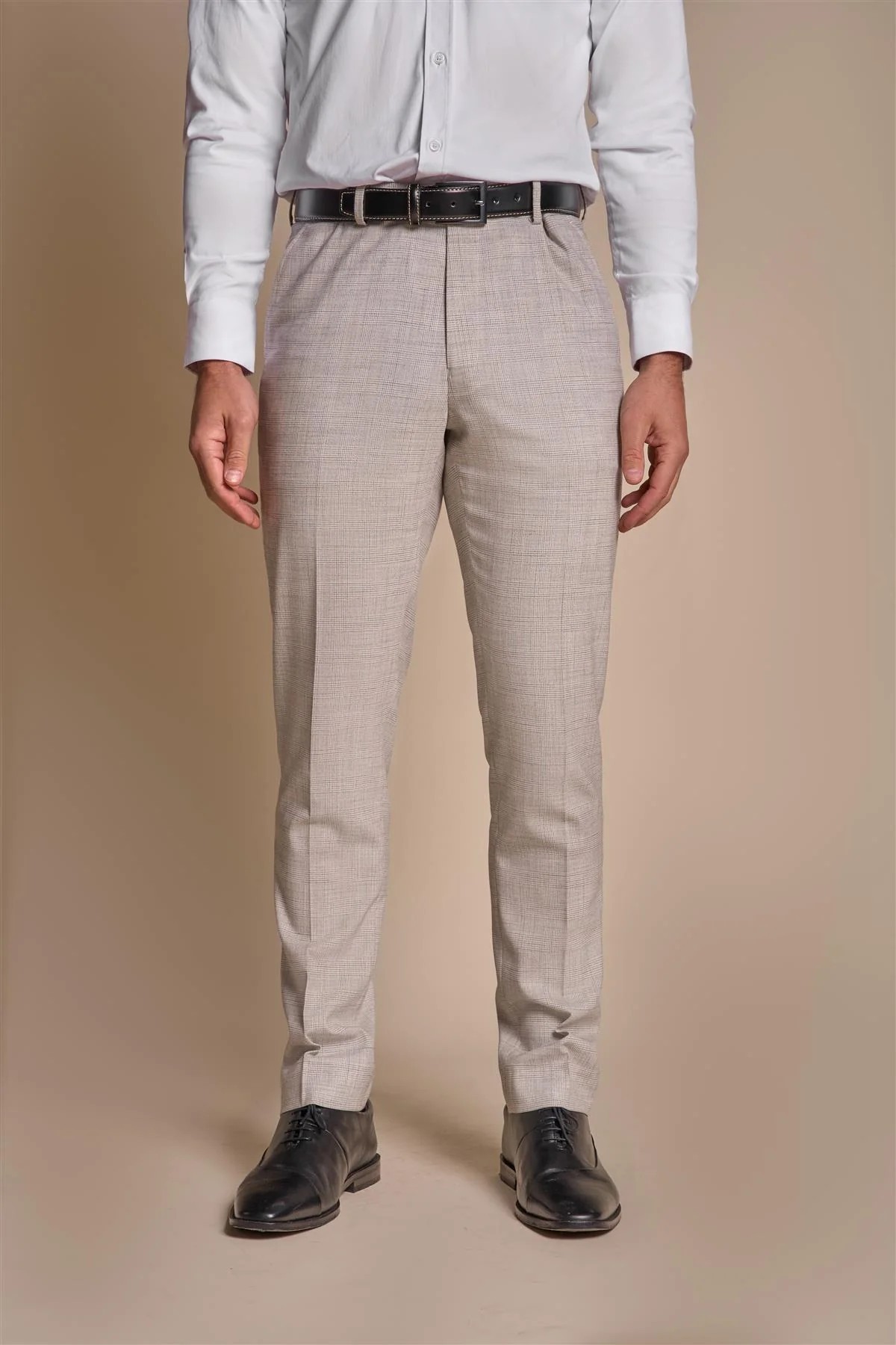 Men’s Slim Fit Tweed Check Grey Pants – RIPLEY Stone