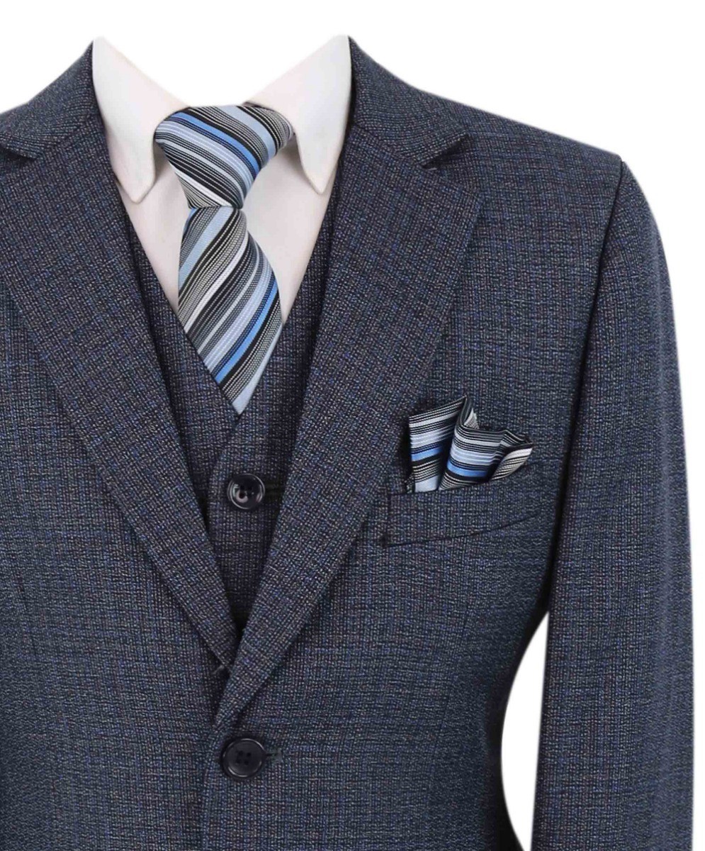 Herren Anzug mit strukturierter, maßgeschneiderter Passform - ADRIAN - Navy blau