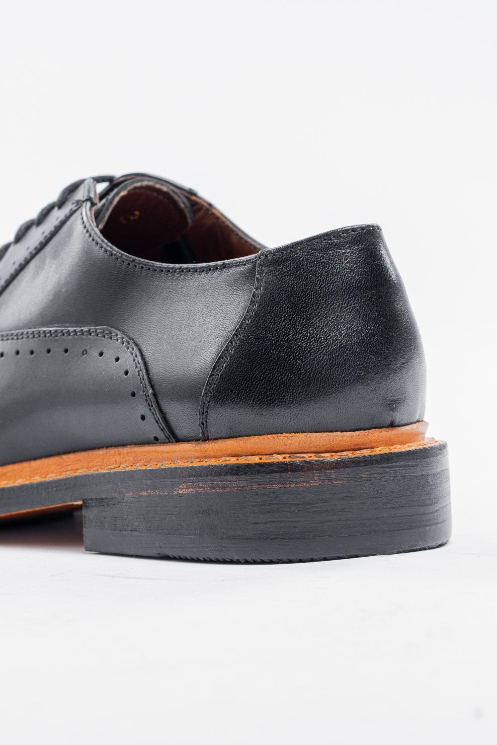 Men's Lace Up Leather Brogue Shoes - BRENTWOOD