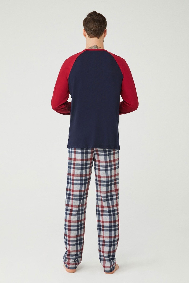 Herren Bequeme Baumwoll-Pyjama
