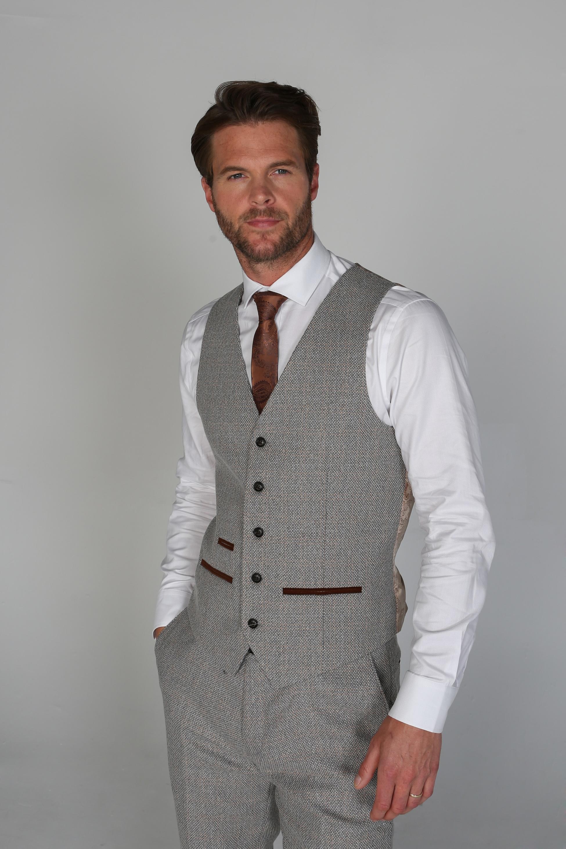 Men's Tweed-Like Tailored Fit  Formal Suit - RALPH
