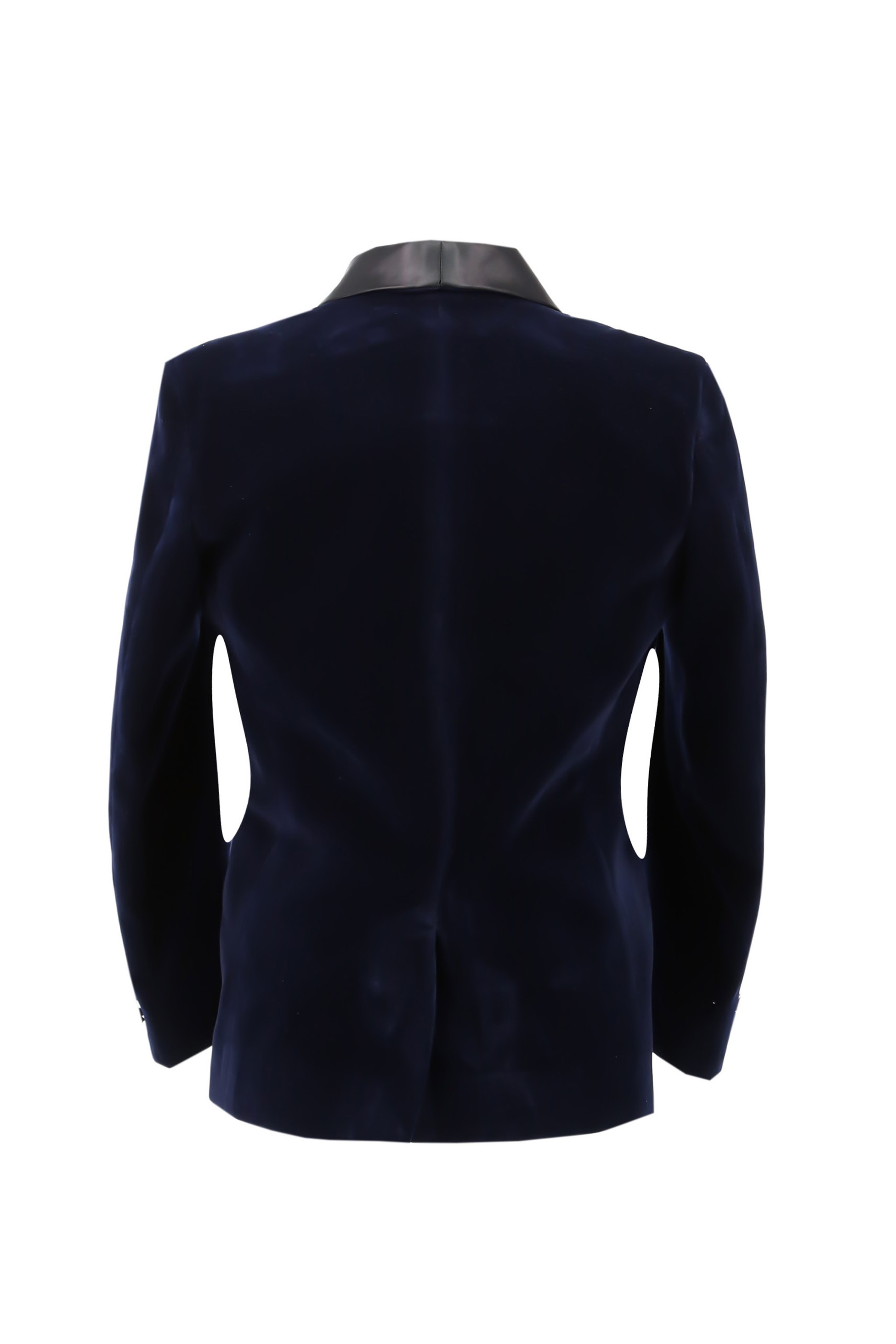 Boys Velvet Tuxedo Anzug mit Zweireihiger Weste - Navy blau