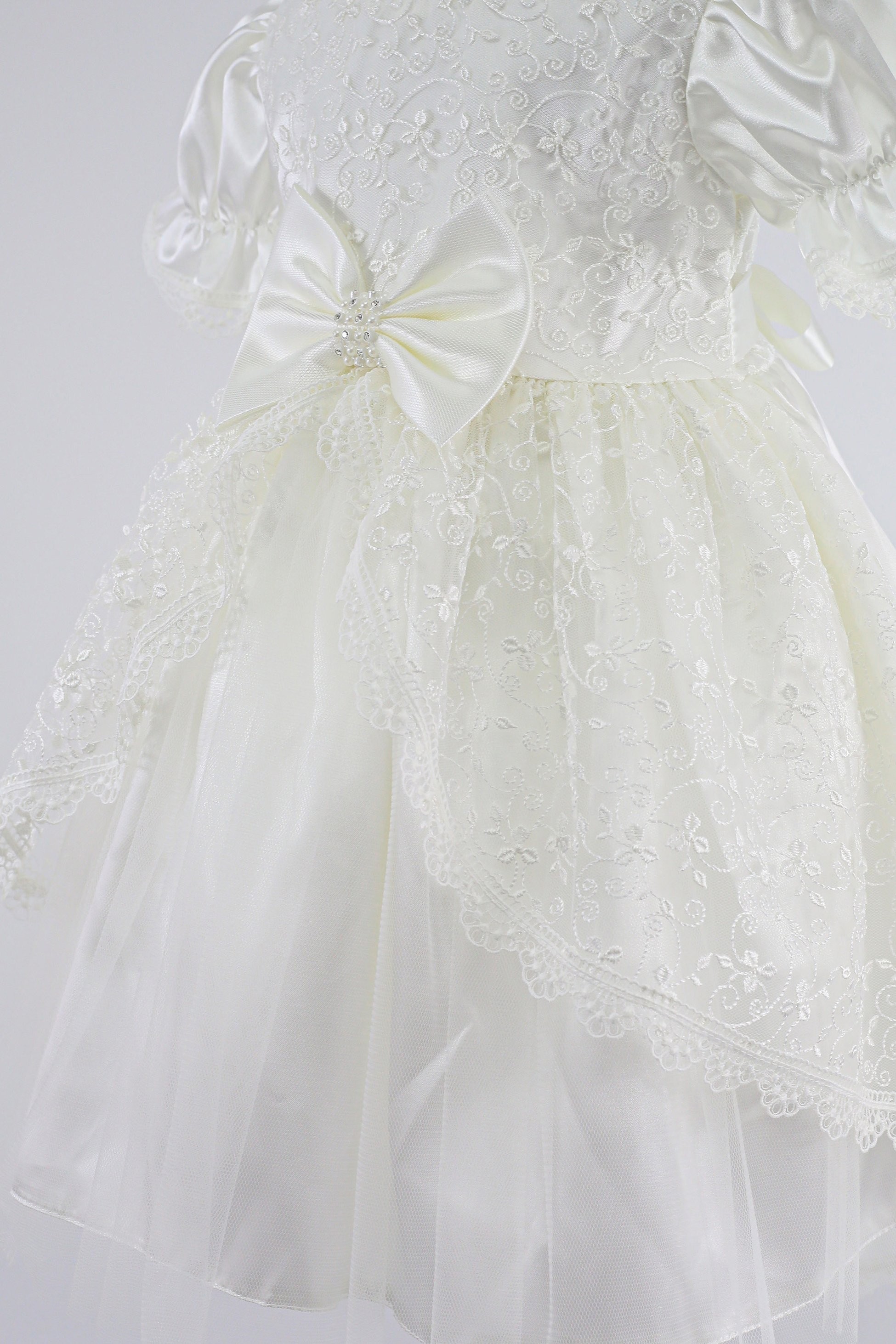 Baby-Mädchen Blumenspitze Tüllkleid Set – B1208