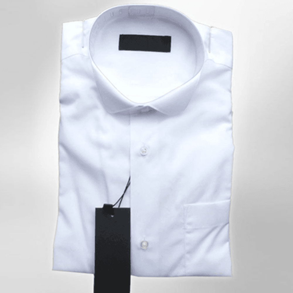 Chemise formelle à col à ailes en coton pour garçons