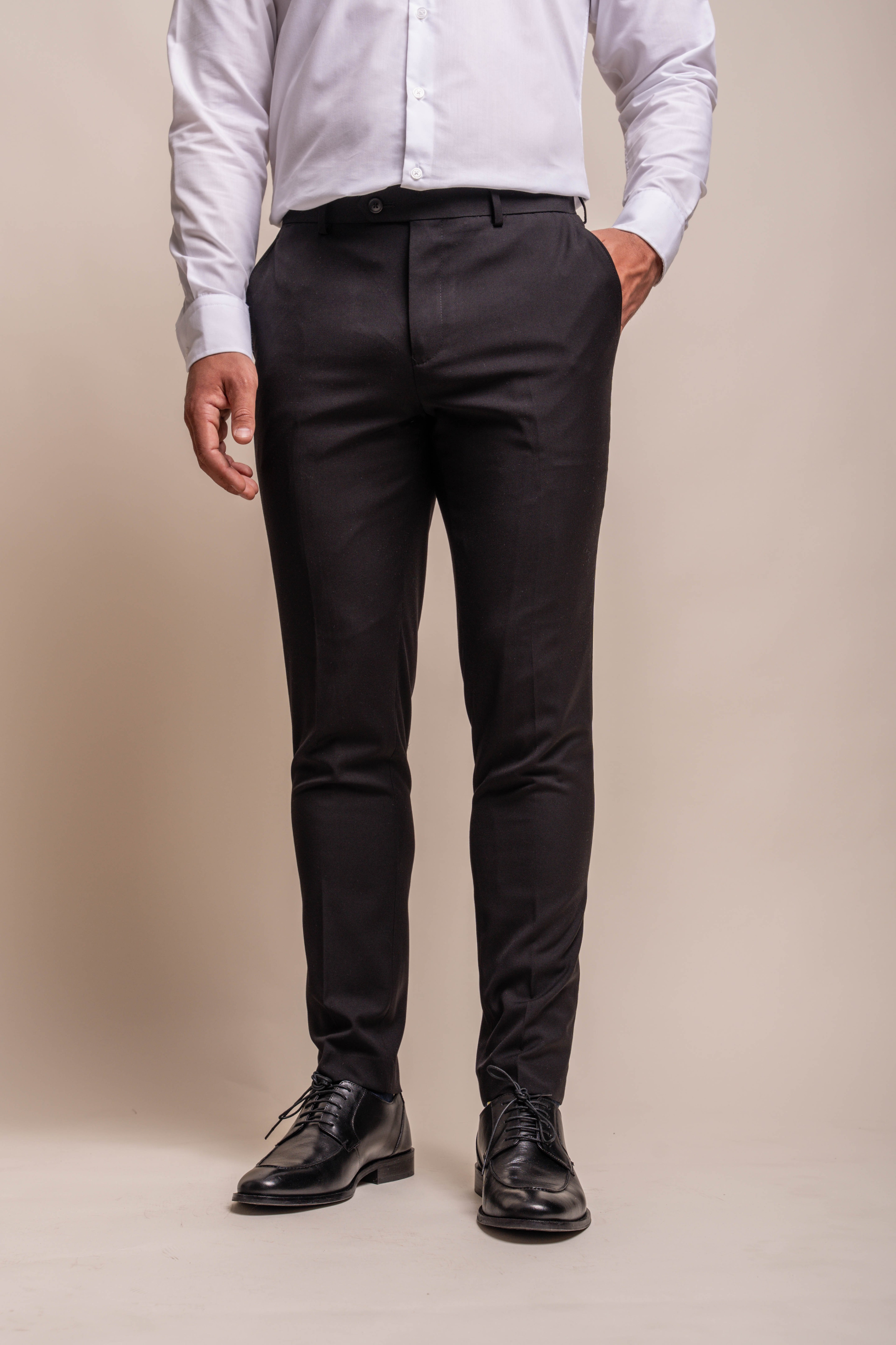 Men's Skinny Fit Black Pants- VIPER