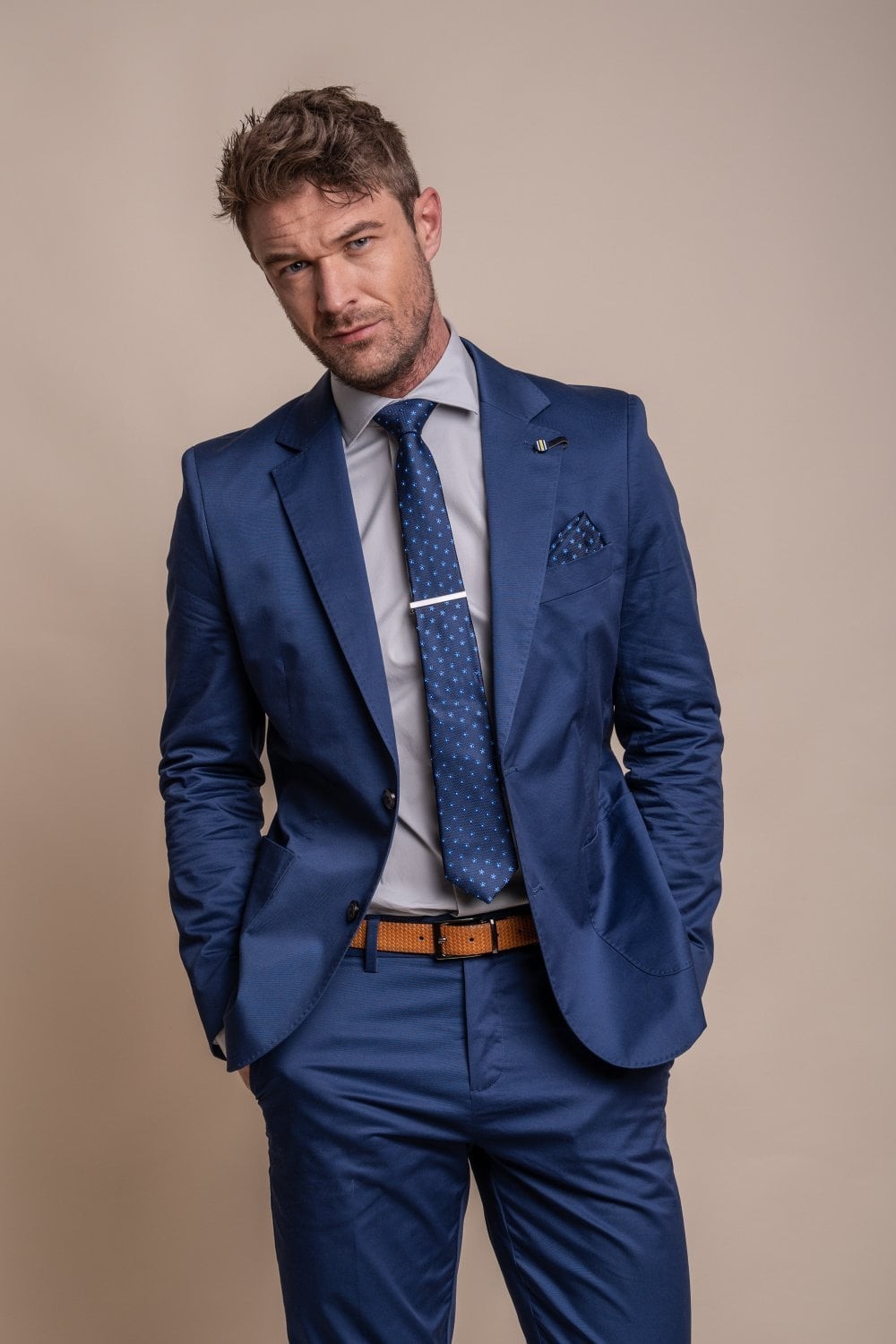 Men's Cotton Slim Fit Formal Suit  - MARIO
