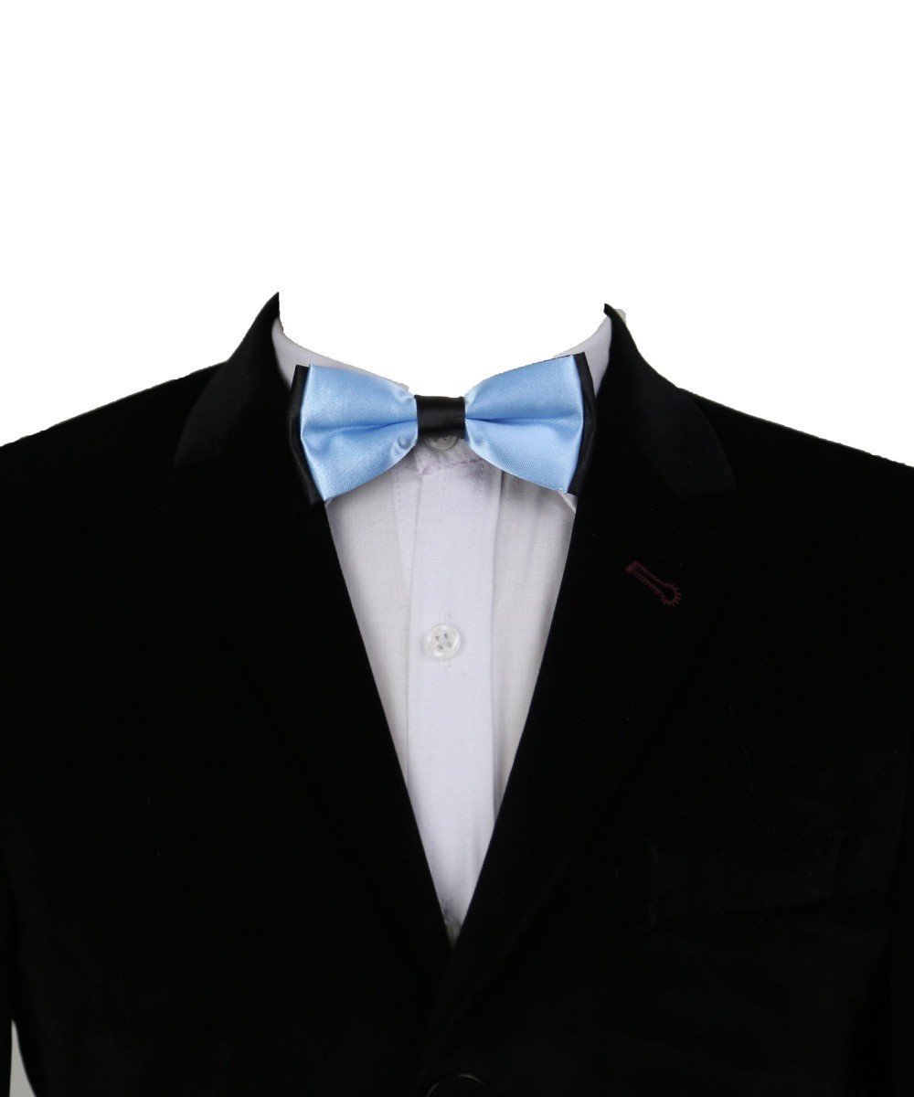 Boys Two-Toned Layered Adjustable Bowtie - Sky Blue