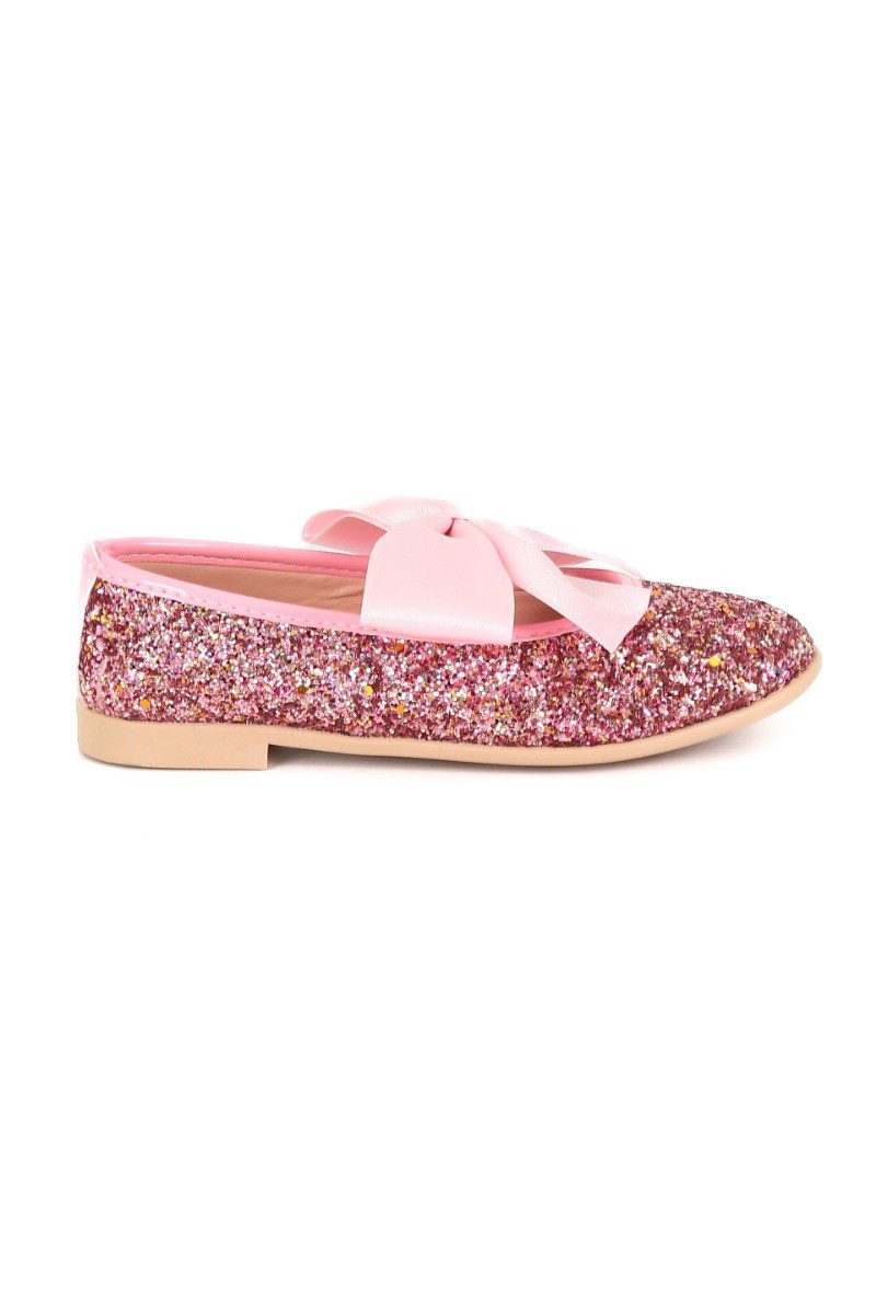 Mädchen Ballerina Flachpumps mit Pailletten - LOLA - Lila