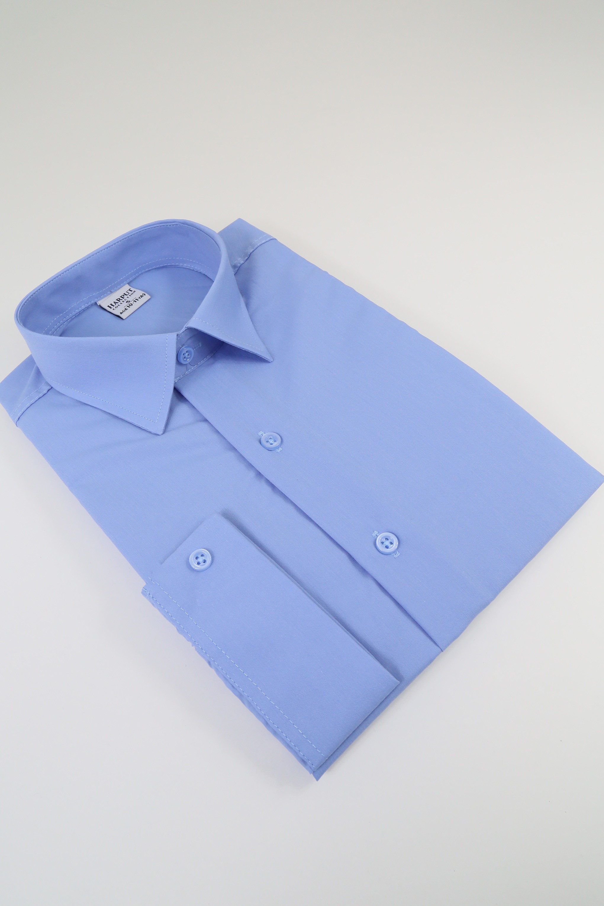 Boys Classic Collar Dress Shirt - Harput - Blau