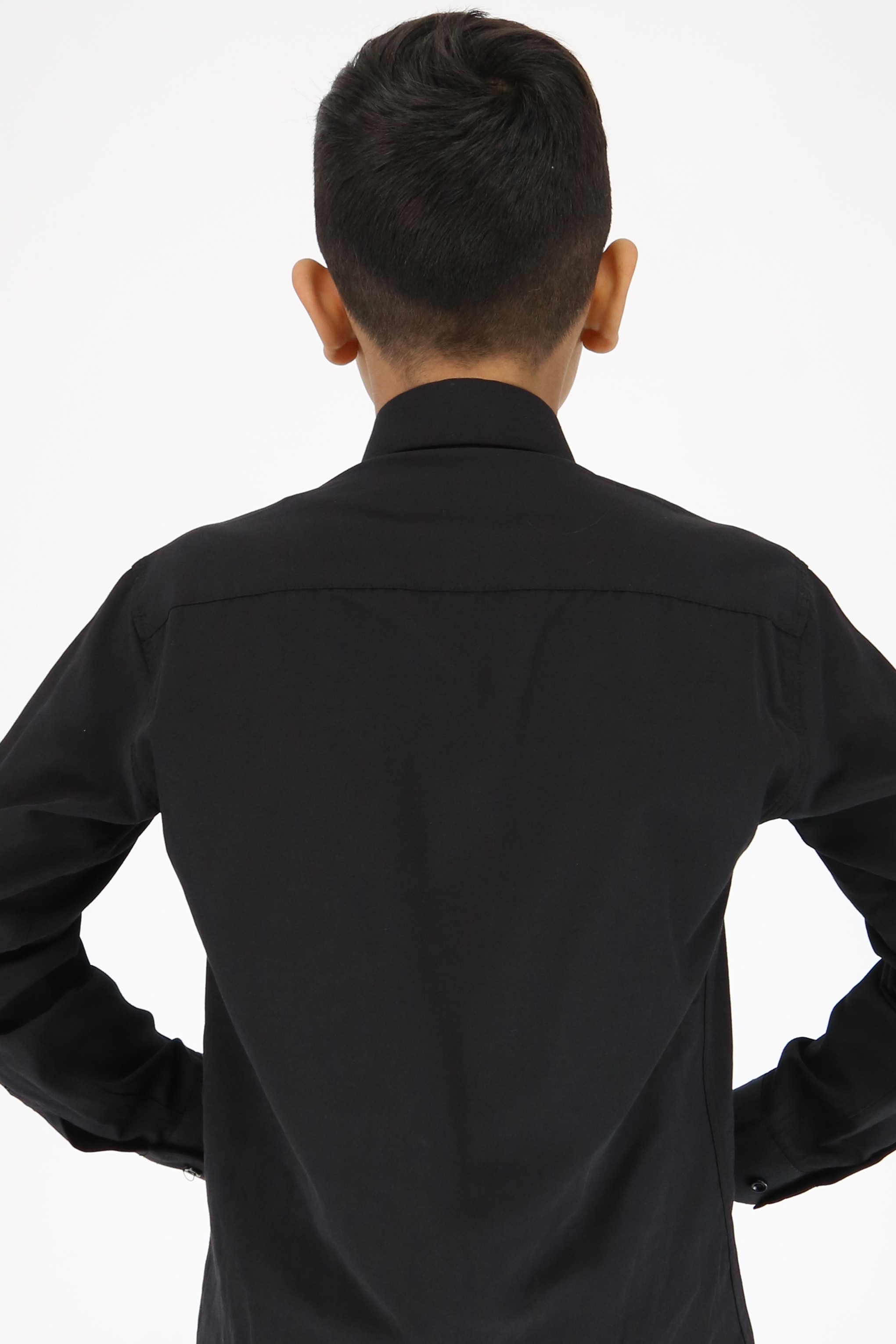 Jungen Slim Fit Klassisches Hemd aus Baumwollmischung - Navy blau