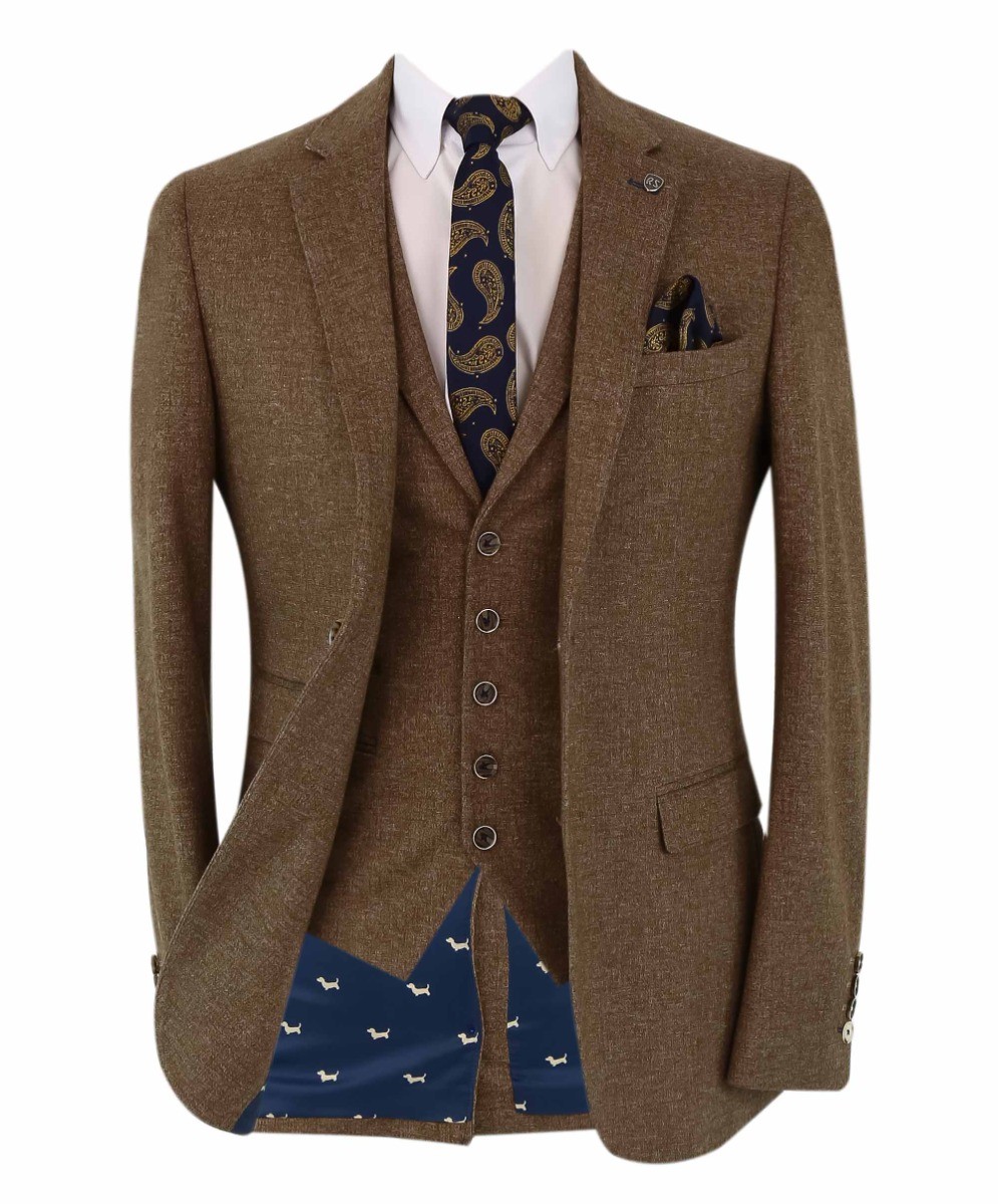Men's Twee-like Suit - NATHAN Brown