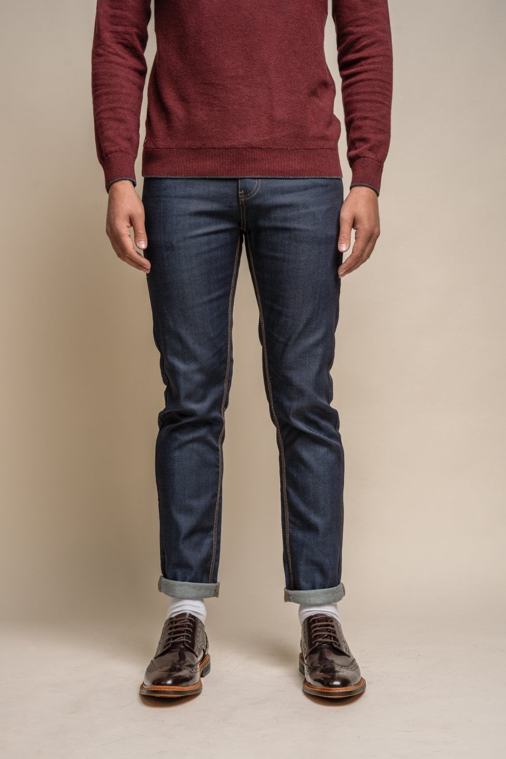 Men's Stretch Slim Fit Jeans - COLE RAW