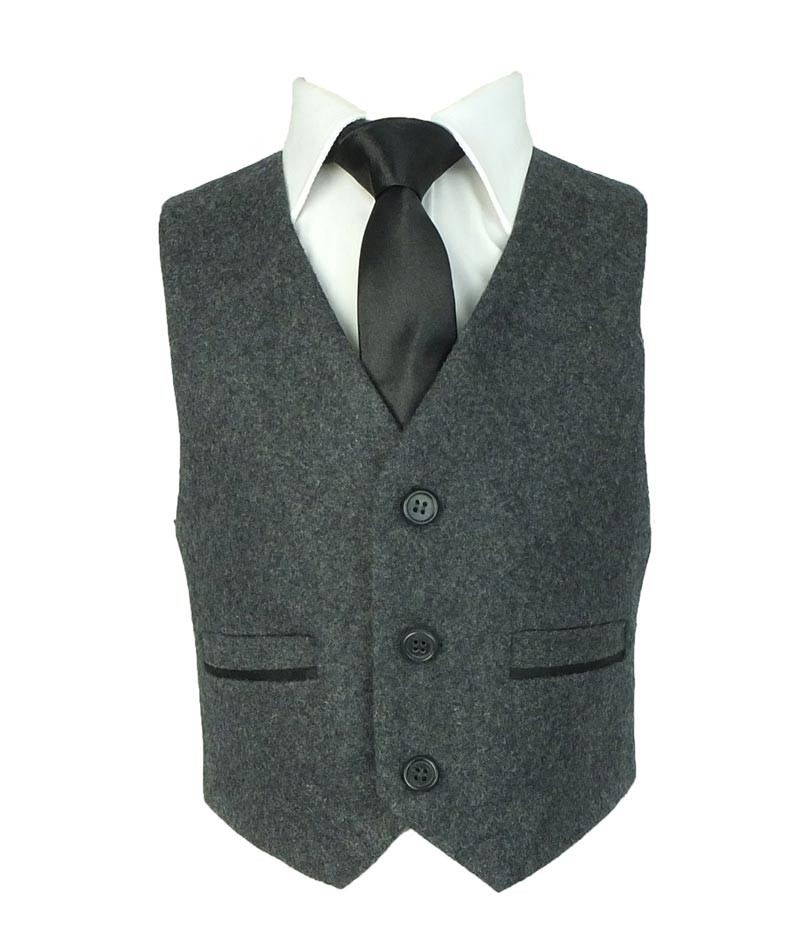 Jungen Woll-Effekt Tweed Anzug